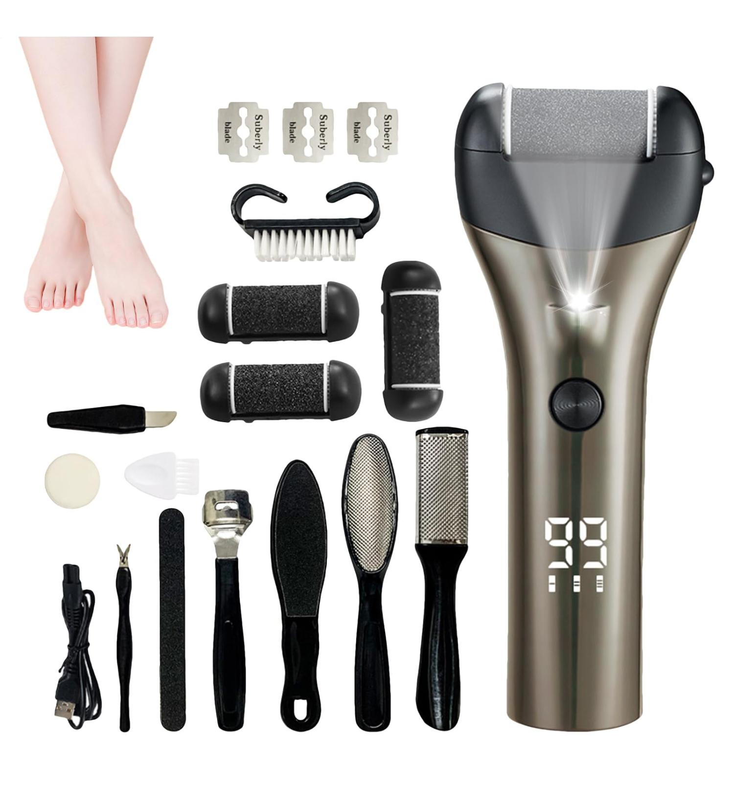  liminateur lectrique de callosit s pour les pieds pour femme | Produits pour gommage et grattoir pour pieds pour hommes femmes voyageurs athl tes danseurs et amateurs de soins personnels Marron - Buy Online on GoSupps.com
