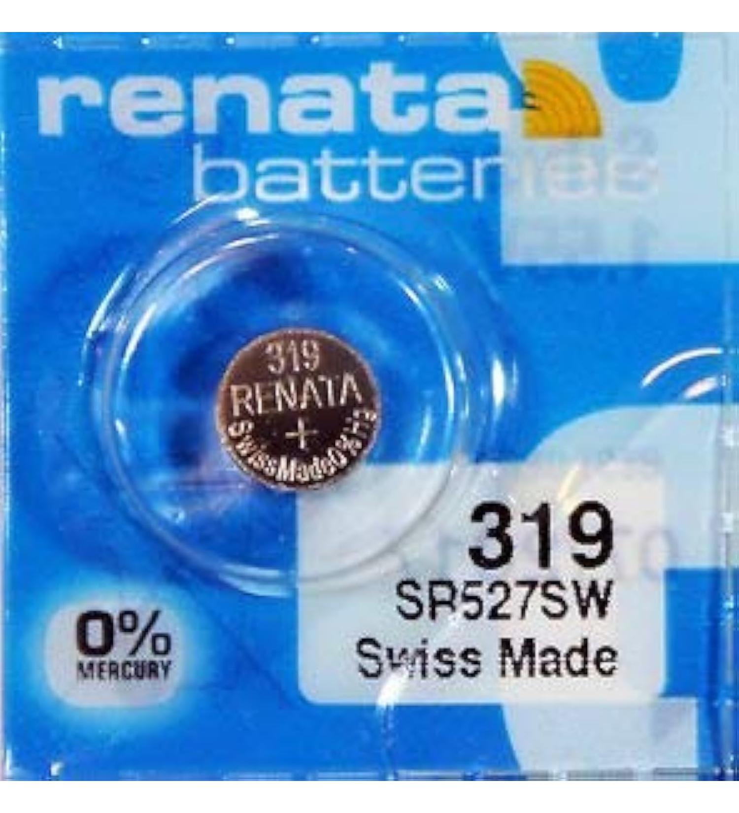 Renata Batteries 319/SR527SW Button Cell Watch Battery (5 Pack) - High Performance Long Lasting International Shipping Available - Buy Online on GoSupps.com