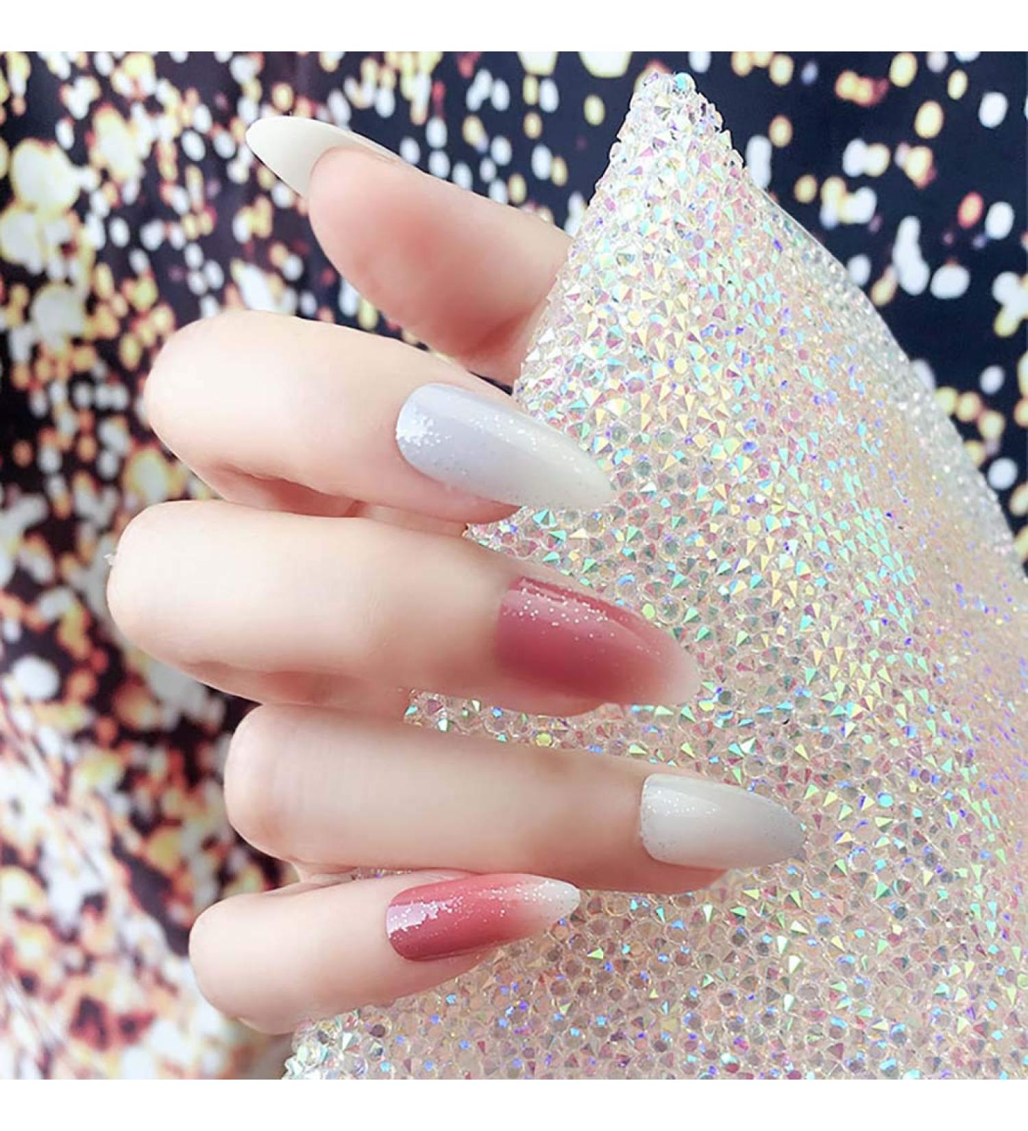 Sethexy Red Stiletto False Nails - 24pcs Shiny Bling Acrylic Press-On Tips for Women & Girls - Buy Online on GoSupps.com