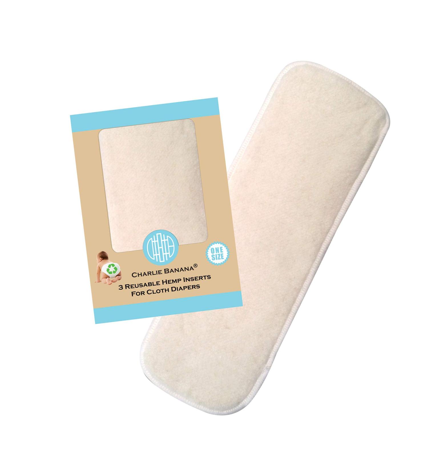 Charlie Banana Reusable Hemp Inserts - One Size, Pack of 3 for Eco-Friendly Diapering - Buy Online on GoSupps.com