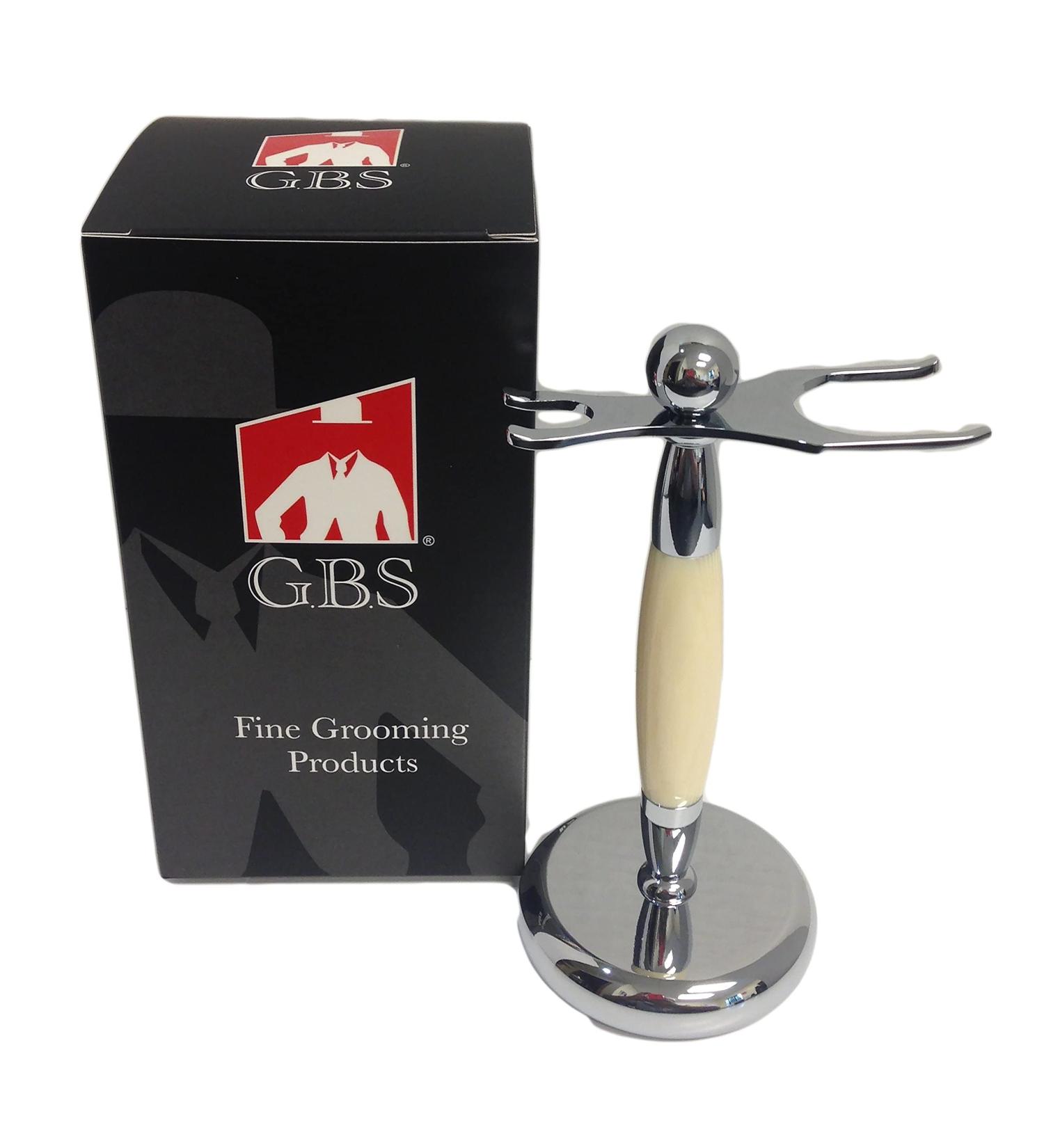 G.B.S Dual Stand for Razor & Brush - Professional Deluxe Ivory | International Shipping Available - Buy Online on GoSupps.com