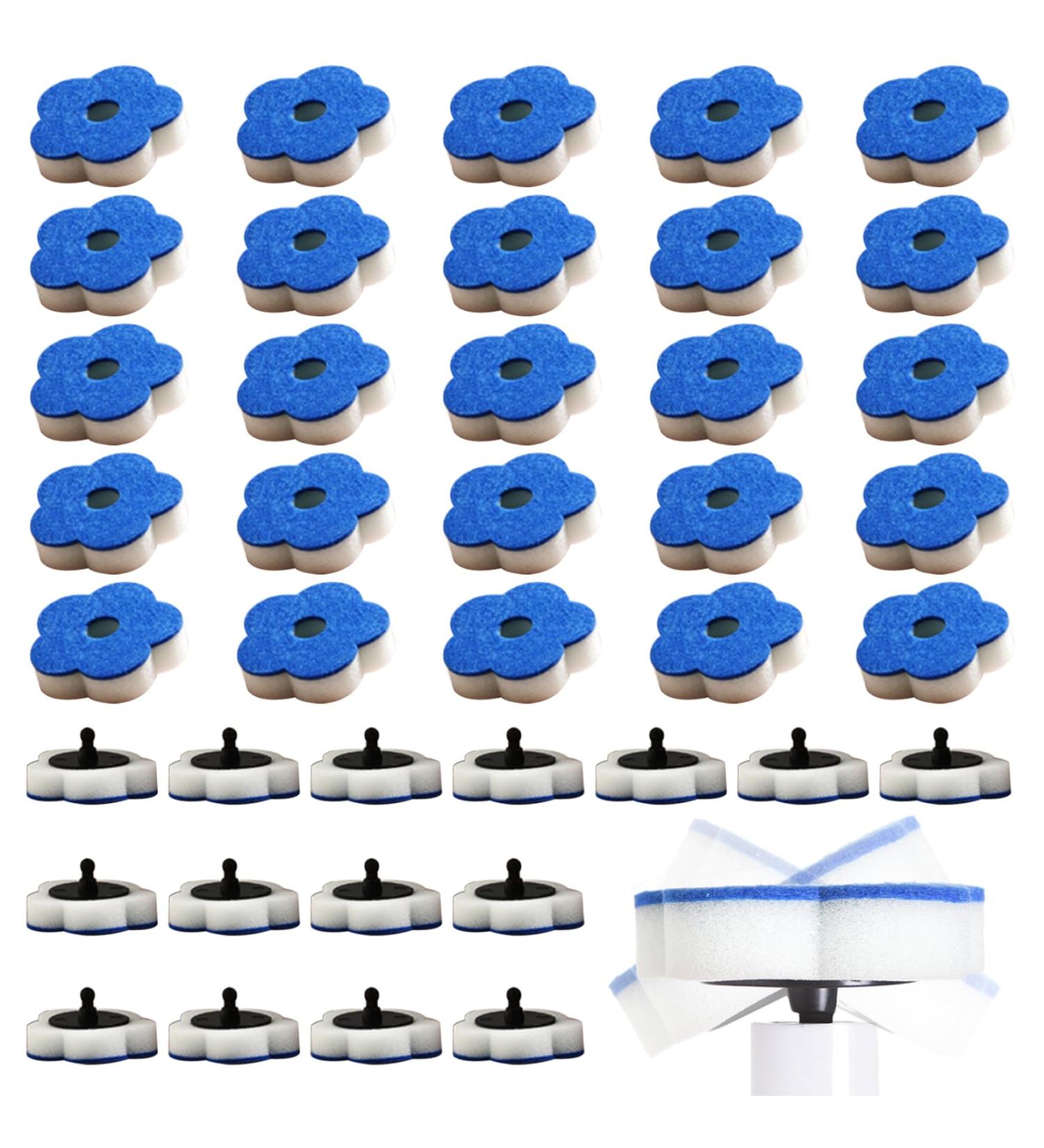 Toilet Wand Refills 40Pcs Disposable Toilet Brush Refills Toilet Scrubber Refill Not Easy to Fall Off Toilet Brush Replacement with Cleaning Solution - Buy Online on GoSupps.com