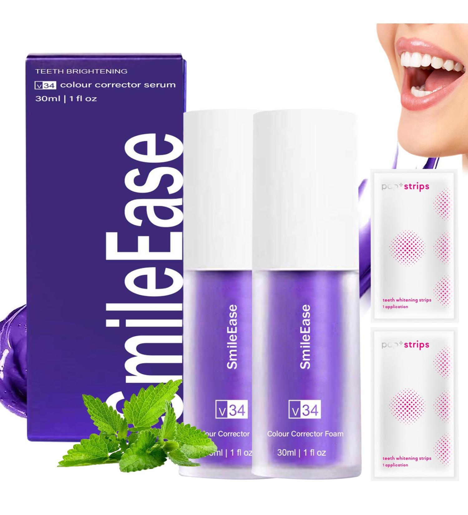 HeroSmile Color Correction Serum Toothpaste - Purple Whitening for a Radiant White Diamond Smile | Stain Removal & Tooth Color Corrector - Buy Online on GoSupps.com