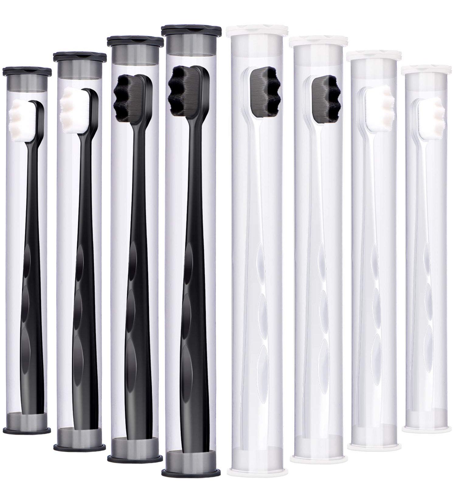 Extra Soft Micro-Nano Toothbrush - 8 Piece Set for Gentle Oral Care | 20000 Soft Floss Bristles | Ideal for Adults with Fragile Gums - Mixed Color - Buy Online on GoSupps.com
