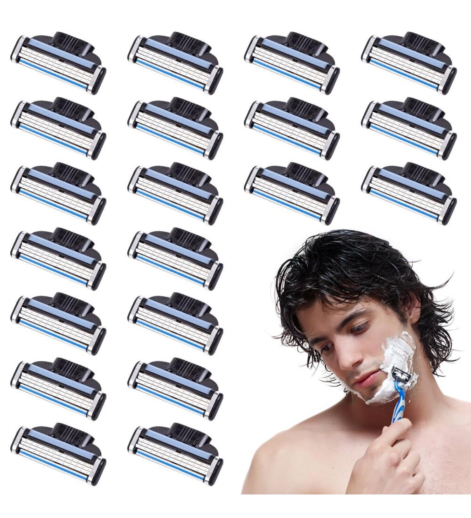Xpsirny 20-Pack Mach 3 Razor Blades & Knife Holder - Premium Beard Grooming for Men - Buy Online on GoSupps.com