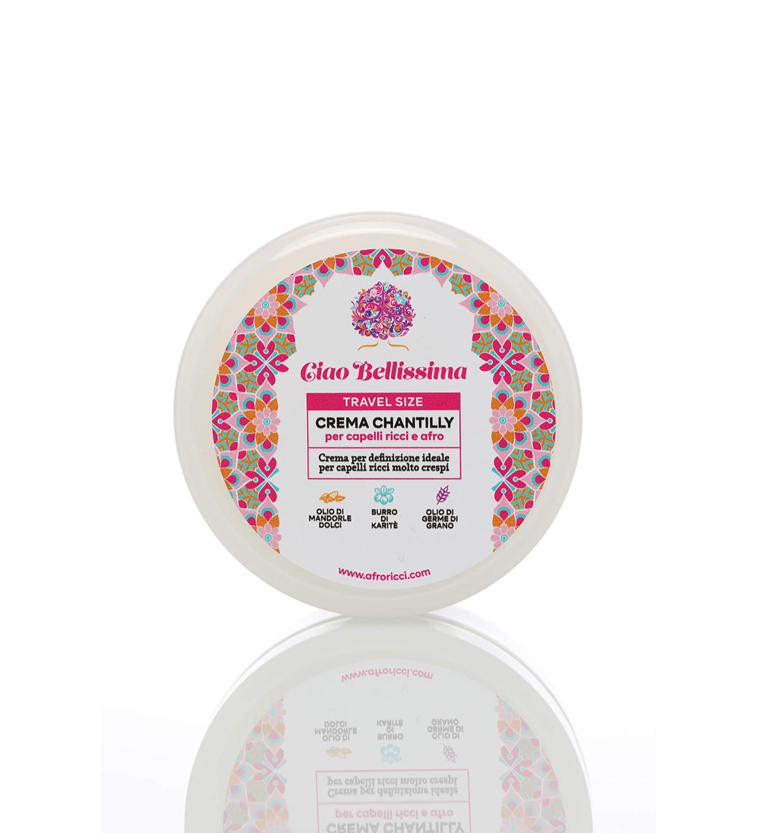AfroRicci Ciao Bella By AfroRicci Chantilly Defining Cream for Afro Crespi Hair with Shea Butter and Almond Oil 100 ml Travel Size Made in Italy - Buy Online on GoSupps.com