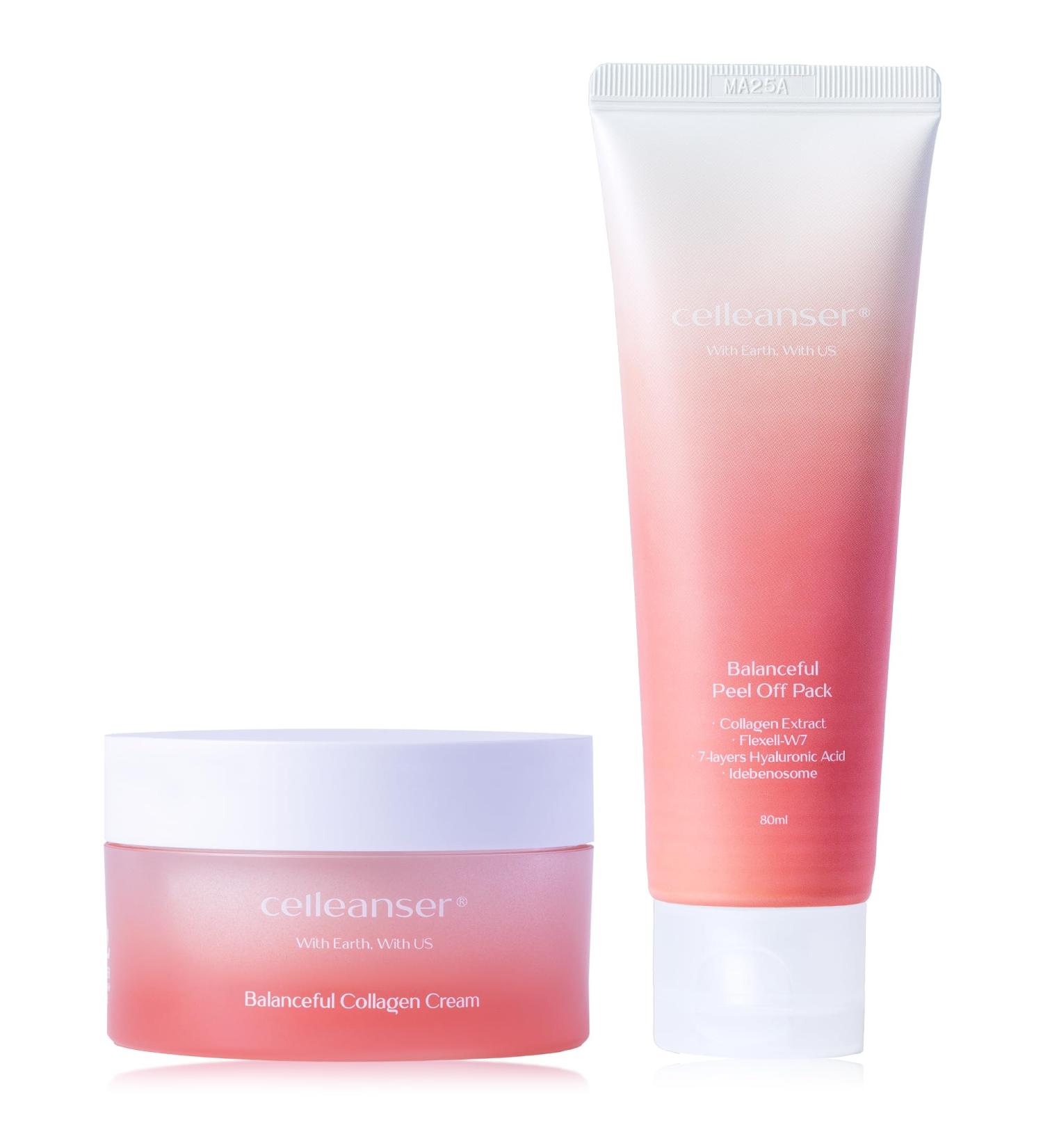 CELLEANSER Collagen Duo: Cream and Peel-Off Mask Set - Buy Online on GoSupps.com