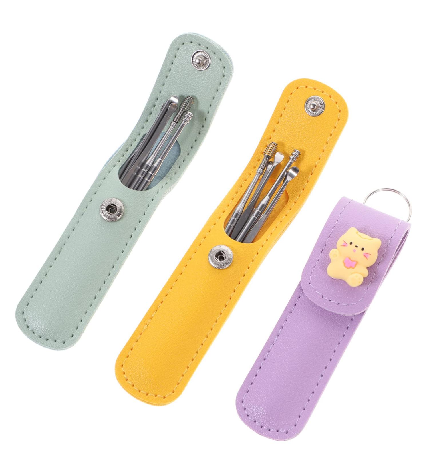SKISUNO Cartoon Ear Cleaning Tool Set 6-Piece Ear Wax Removal Kit Portable Earwax Picker for Household Use - Buy Online on GoSupps.com