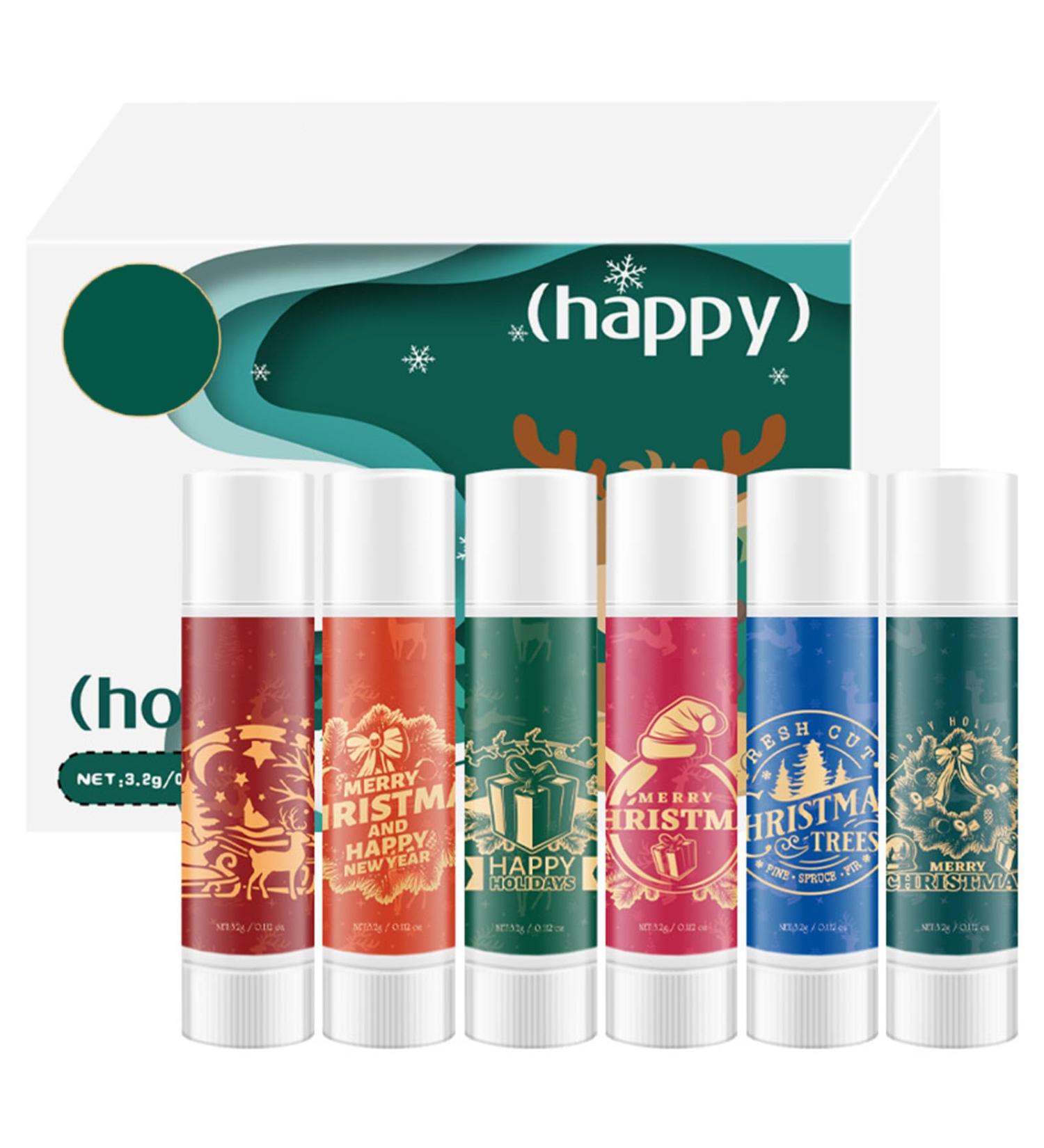 lip care for Christmas Christmas lip balm set 6 pieces lip care gift set lip care winter lip balm set Christmas gift A - Buy Online on GoSupps.com