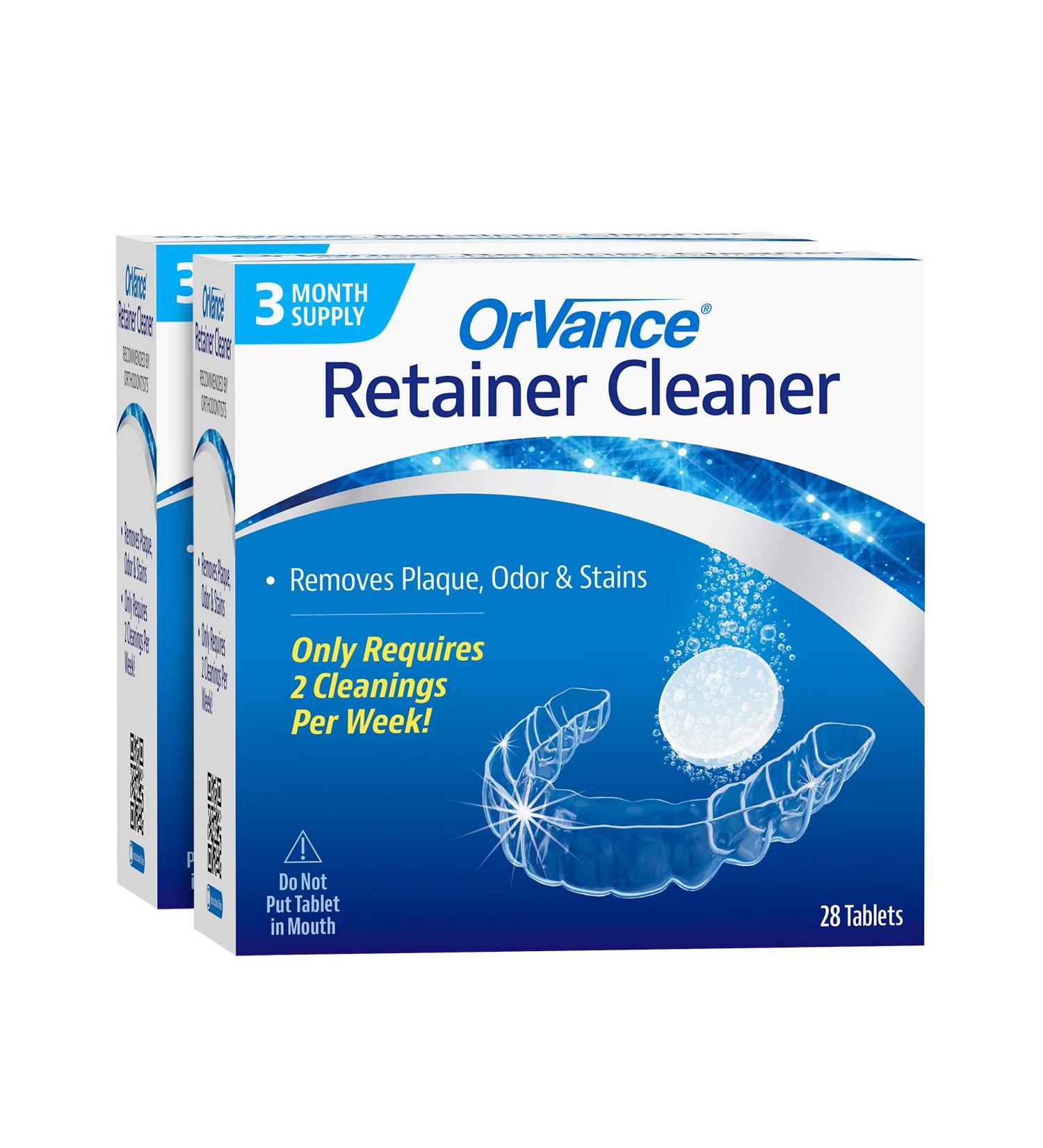 OrVance Retainer Cleaner Tablets - 6 Month Supply | Eliminates Odors, Stains, and Plaque | For Invisalign, Mouth/Night Guards, and Dental Appliances | 56 Tablets - Buy Online on GoSupps.com