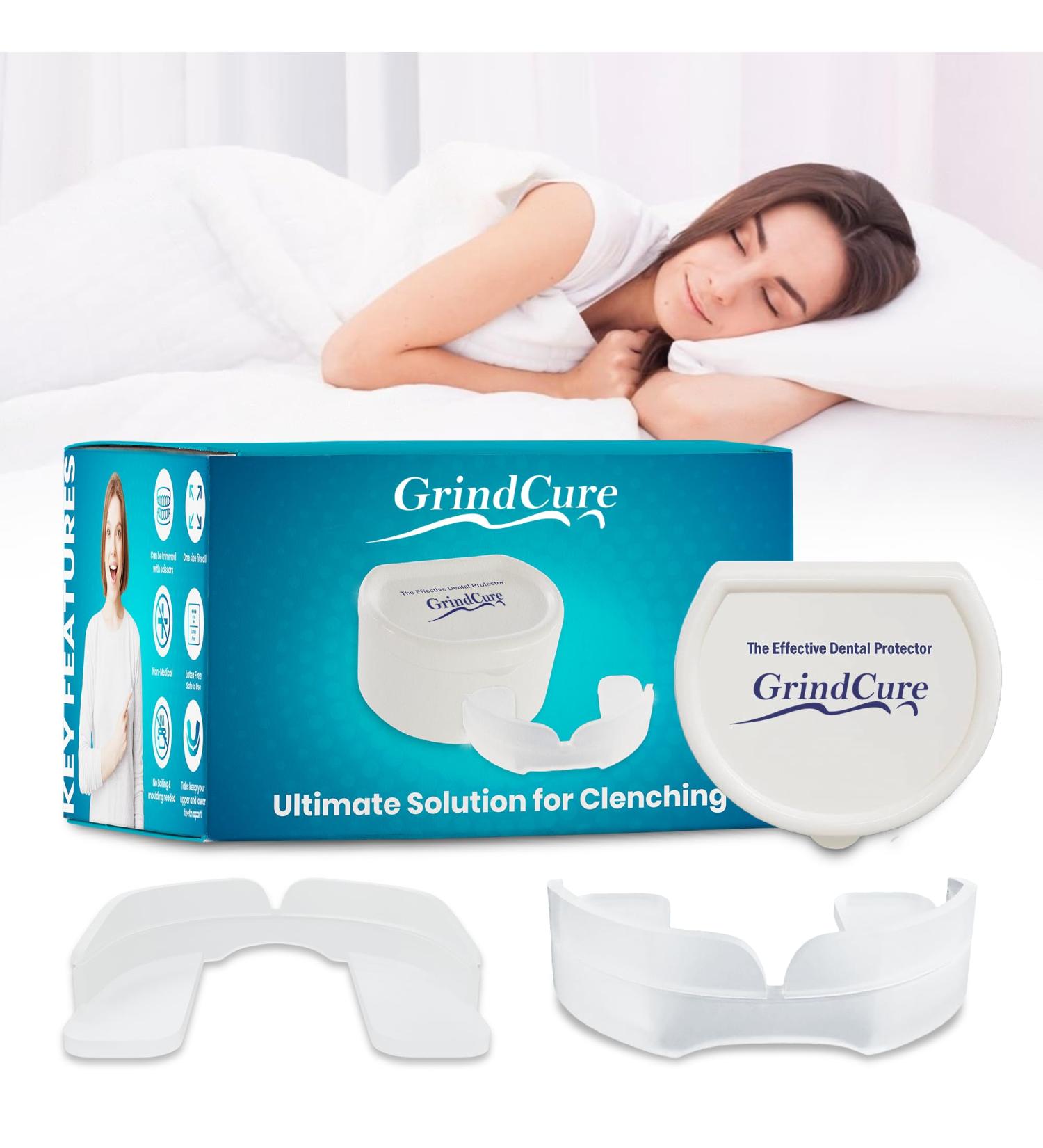 Grind Cure Pack Of 2 | One Size Fits all | Best Solution for Bruxism | Dentist s choice mouth guard | Jaw Clenching Relief | BPA & Latex Free | Nightguard for Teeth Clenching | Ready to Use Anti Grinding Teeth Protectors - Buy Online on GoSupps.com