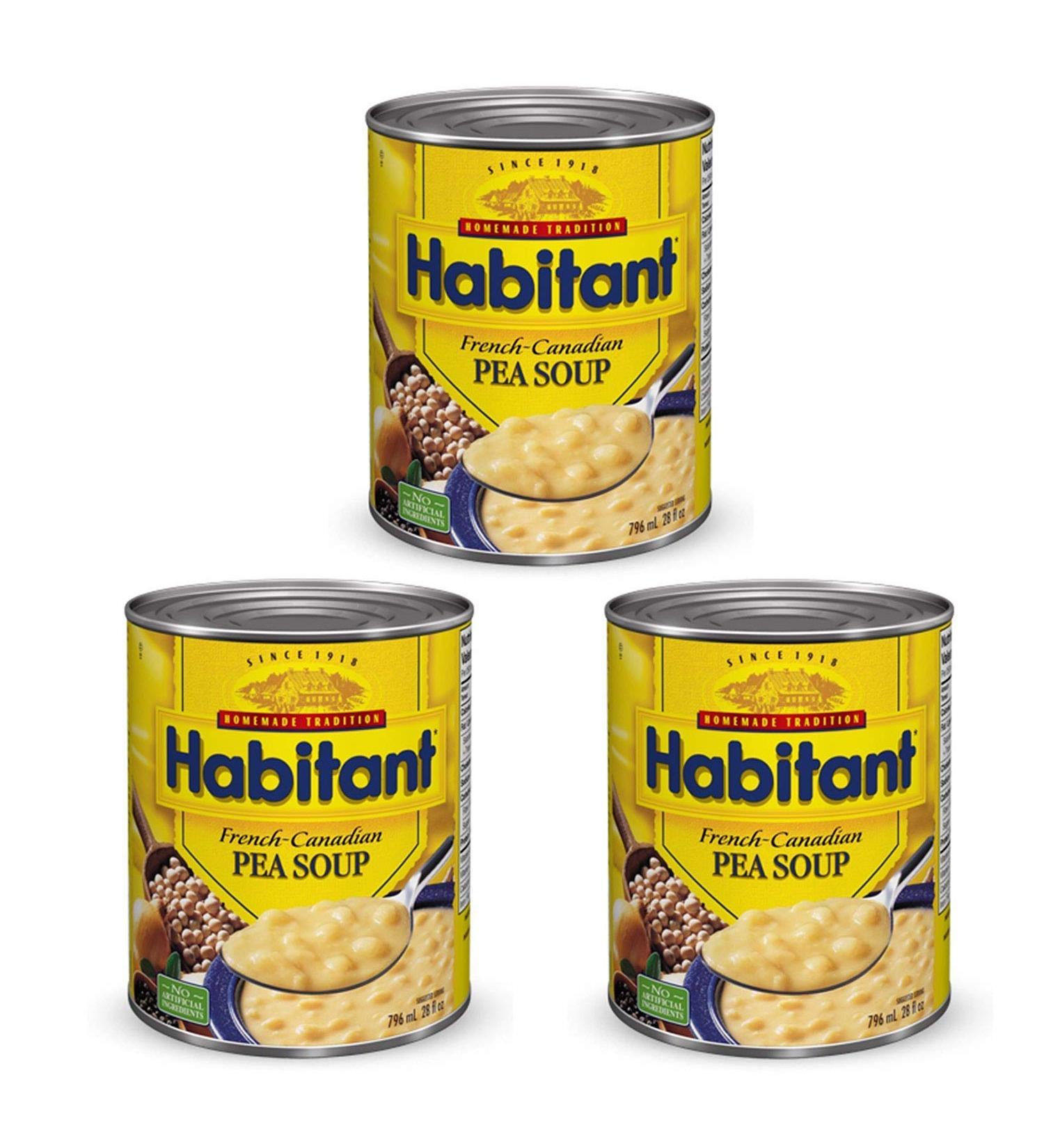 Habitant French Canadian Pea Soup 796ml/28 fl. oz. 3-Pack Imported from Canada