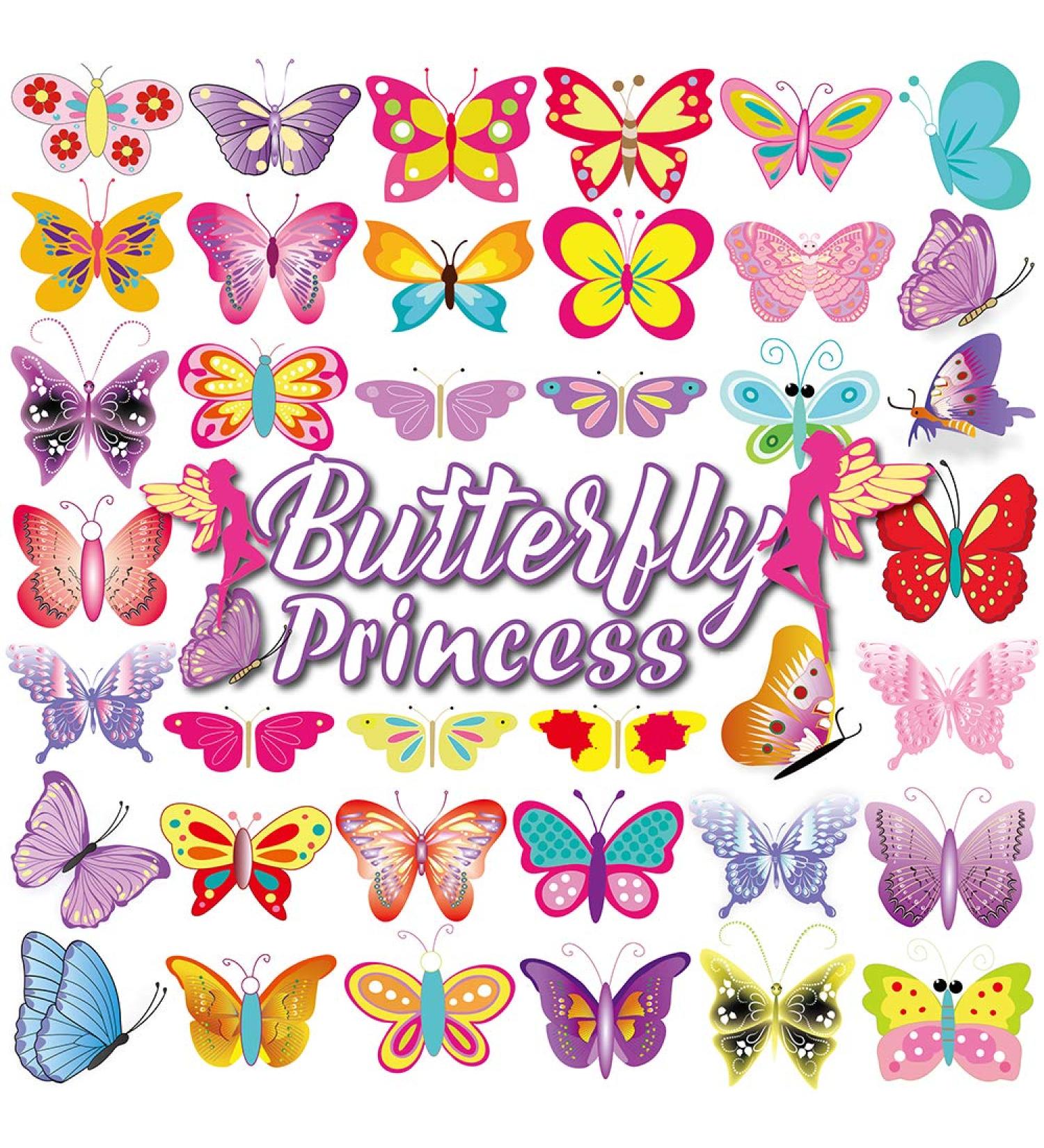 80pc Colorful Butterfly Temporary Tattoos for Kids - Party Favors & Accessories - Buy Online on GoSupps.com