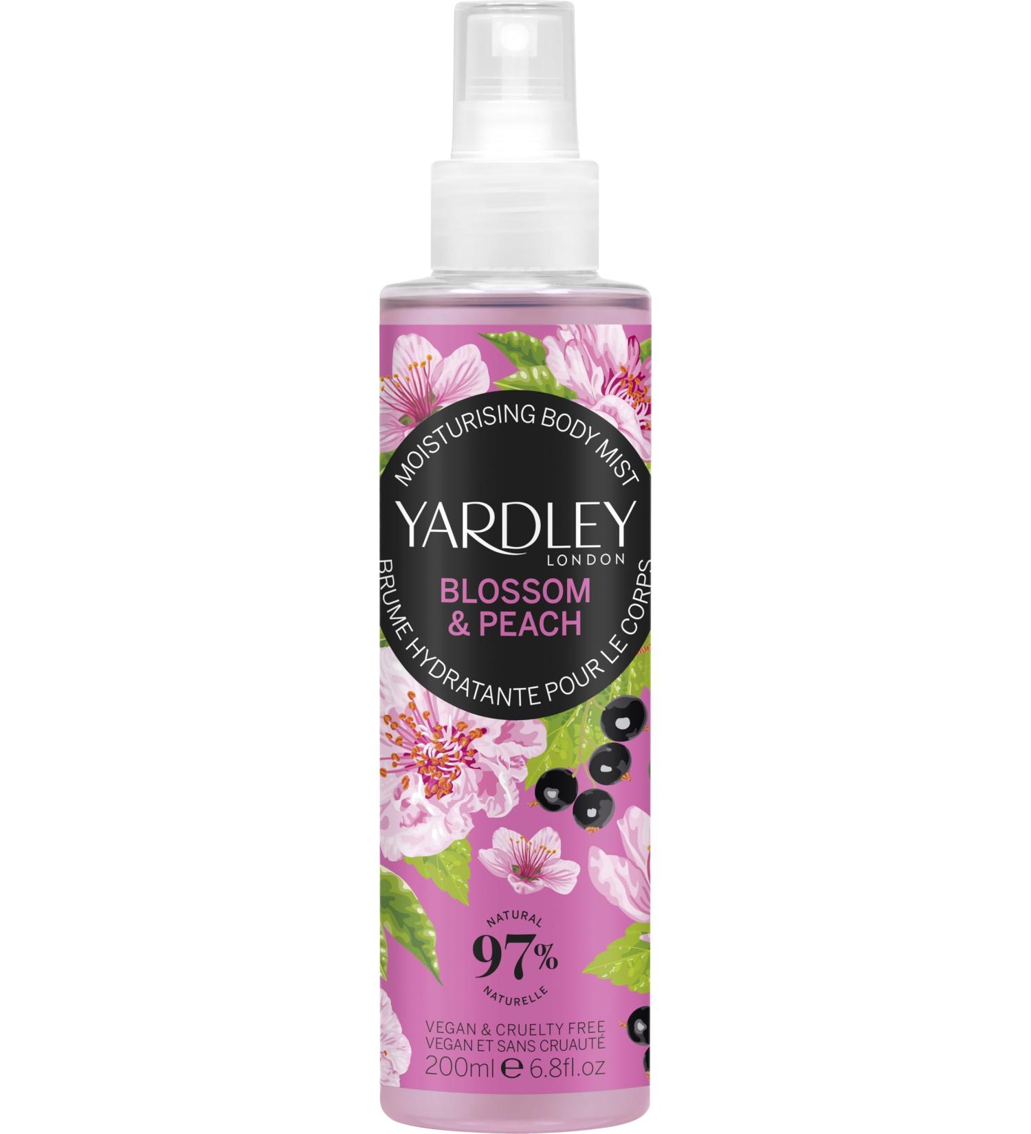 Yardley Cherry Blossom & Peach Fragrance Mist 6.7 Oz