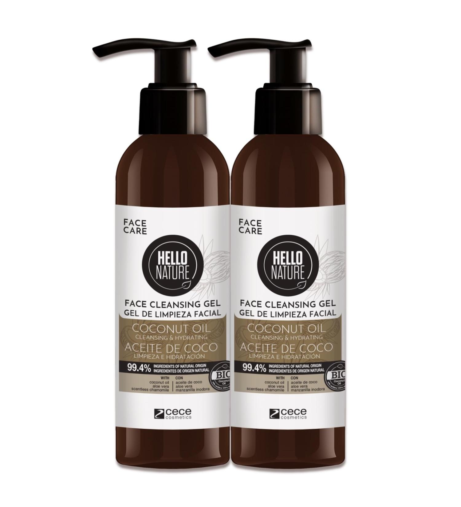 P-Beauty Naturkosmetik Lot de 2 gels nettoyants pour le visage 180 ml Nettoyant doux pour le visage l'huile de coco bio & v g talien Hydratant et limine le maquillage le s bum les impuret s 180 ml (Lot de 2) - Buy Online on GoSupps.com