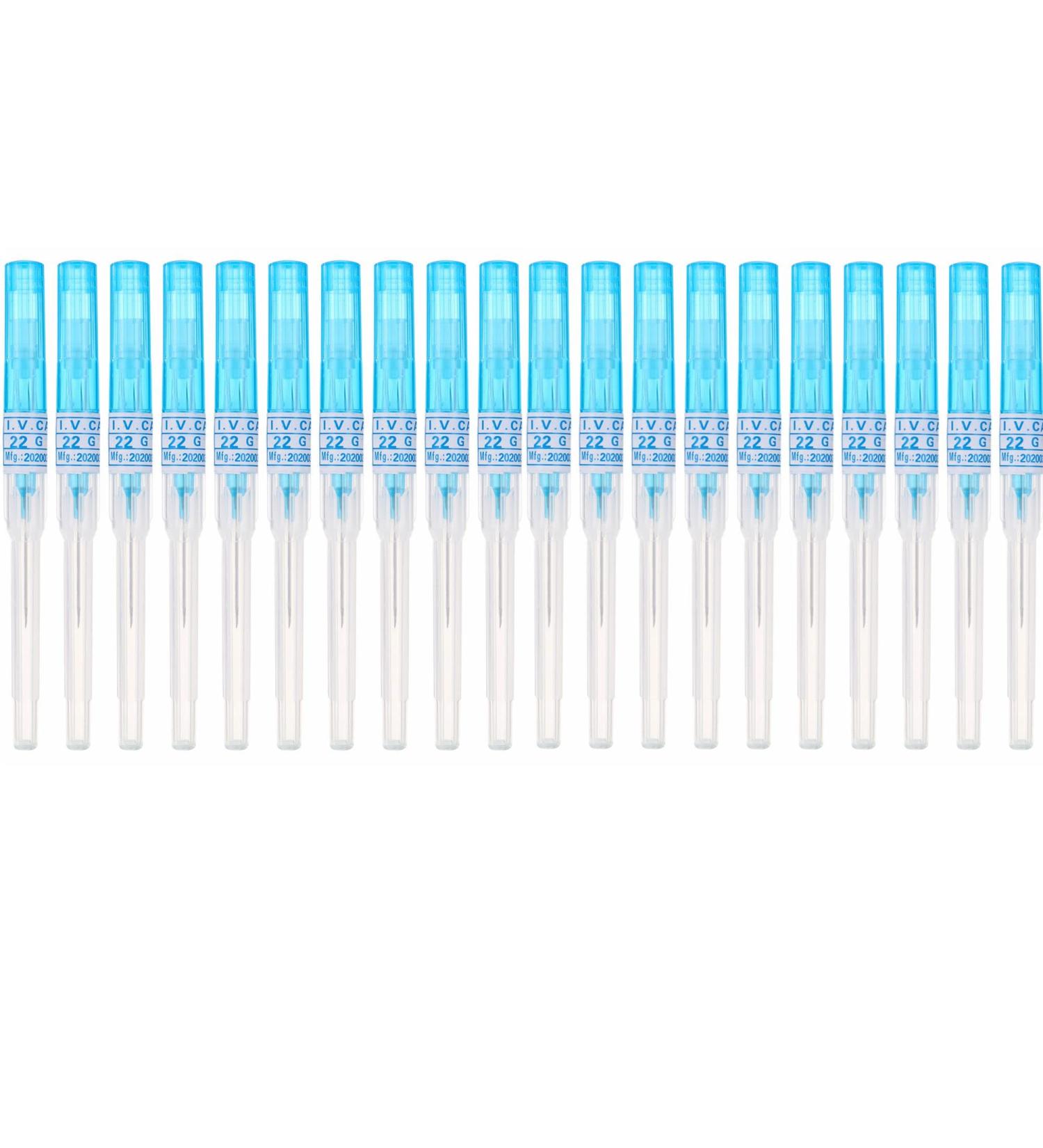 20PCS 22G IV Catheter Needles - Disposable Stainless Steel Piercing Needles for Ear, Nose, Belly, Navel, Nipple Piercing - Buy Online on GoSupps.com