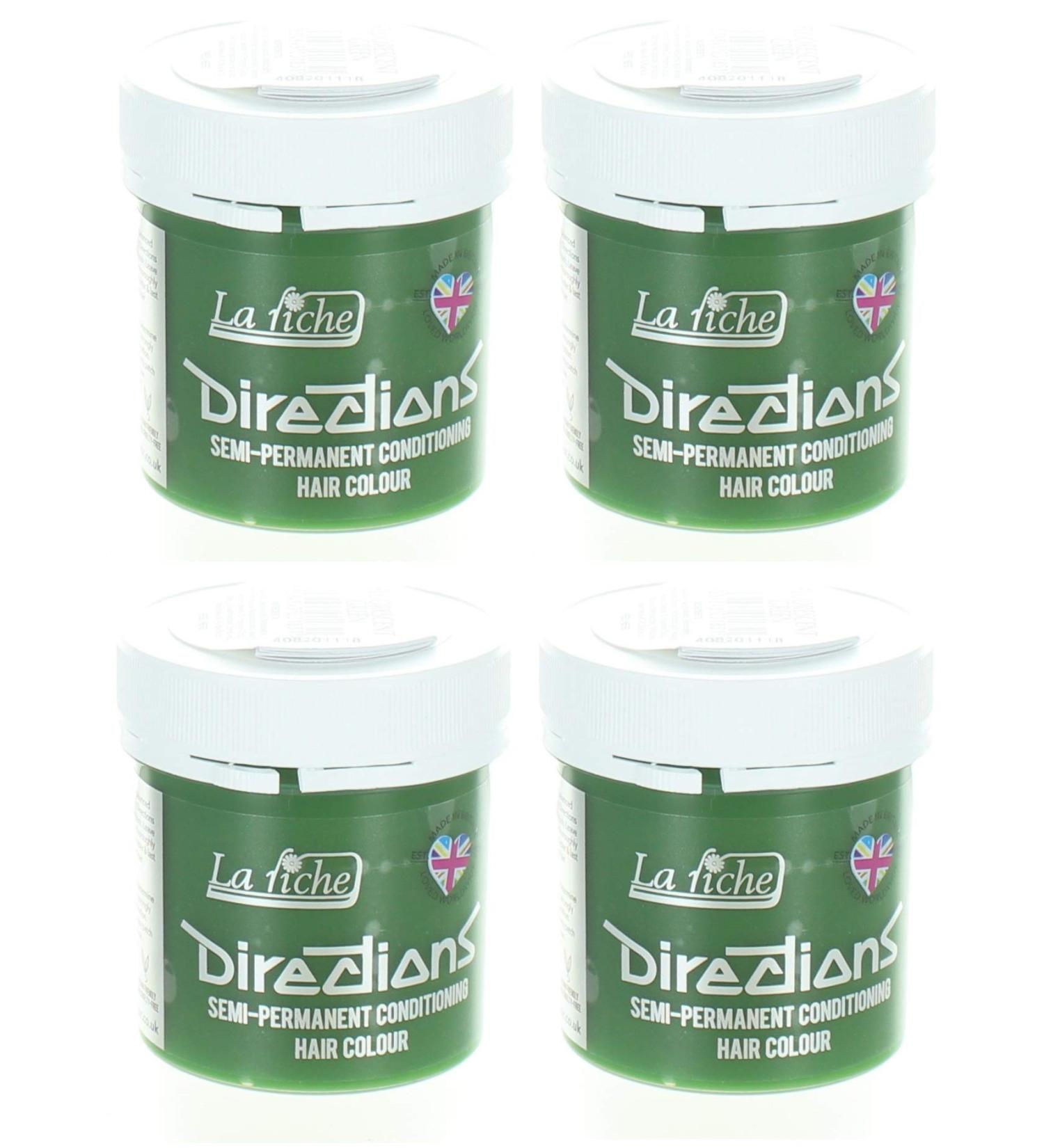 La Riche Directions semi-permanent hair colour tint 4-pack - Bright Green Green 352 g (1 pack)