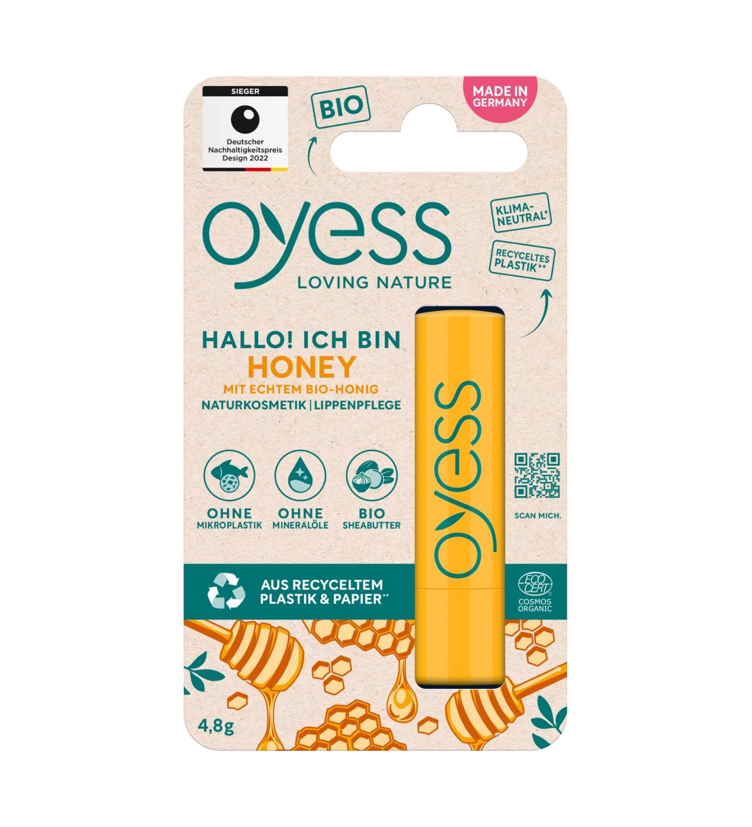 OYESS Nourishing Honey Lip Balm - 4.8g | Soothes Dry Lips | International Shipping - Buy Online on GoSupps.com