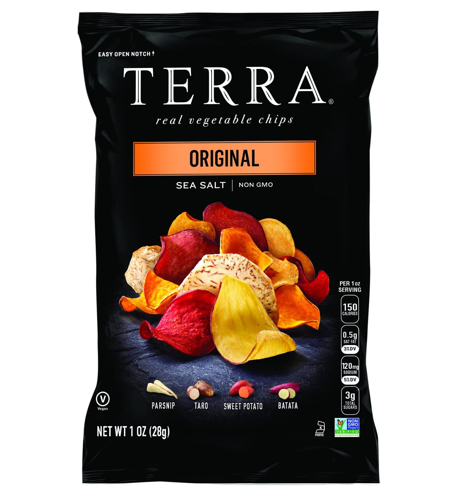 Terra Vegetable Chips with Sea Salt - 1 oz (Pack of 24) | Original Flavor - Buy Online on GoSupps.com