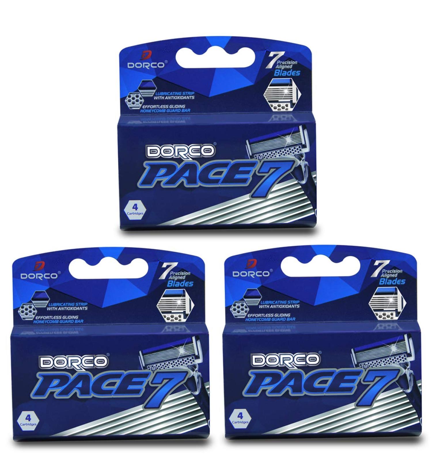 Dorco Pace 7 - Seven Blade Razor Cartridges (12 Count, Pack of 3) - No Handle Included - Buy Online on GoSupps.com