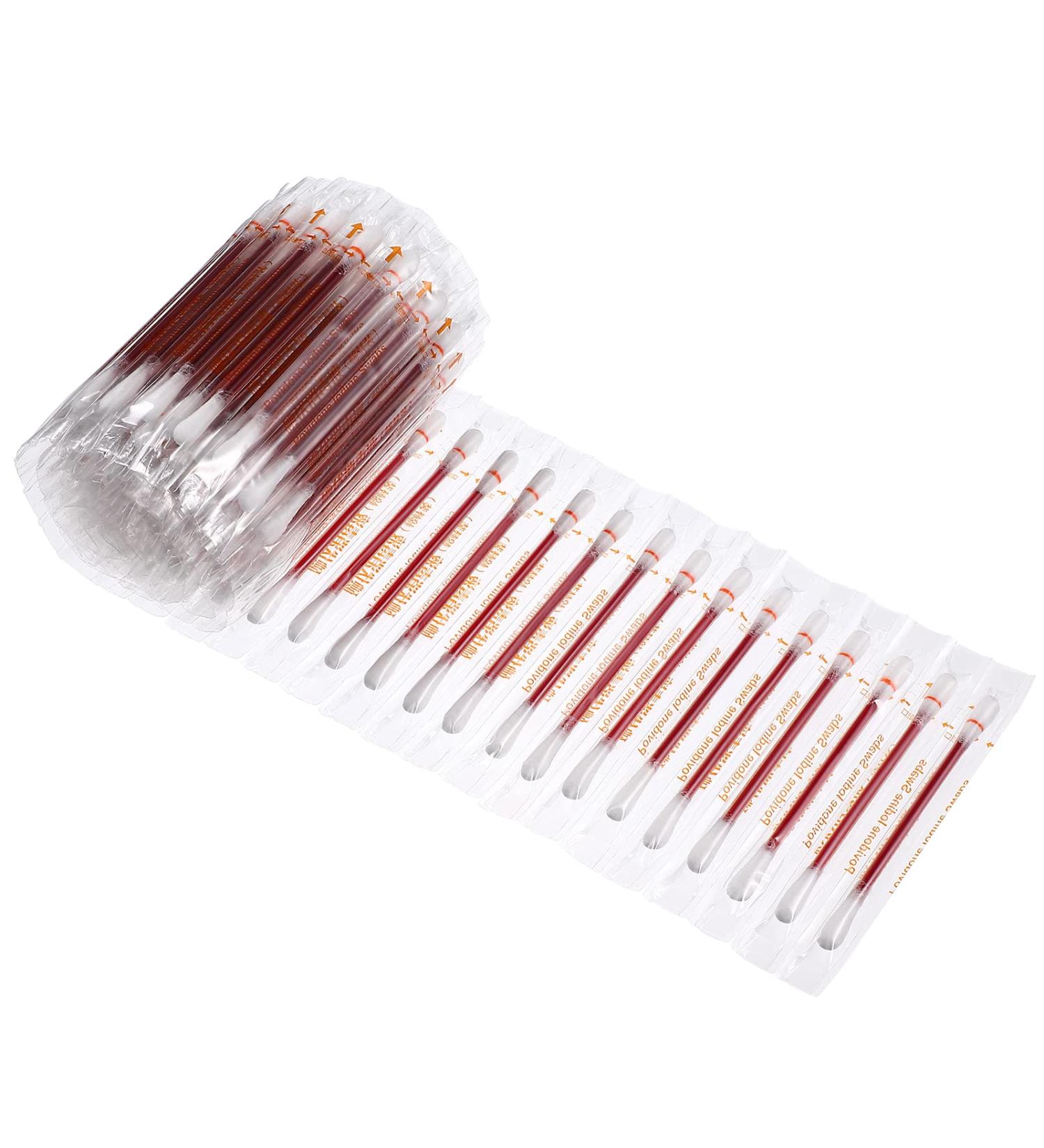 SUPVOX 100Pcs Disposable Cotton Swab for Iodophor Skin Disinfection - Hospital & Home Use - Buy Online on GoSupps.com