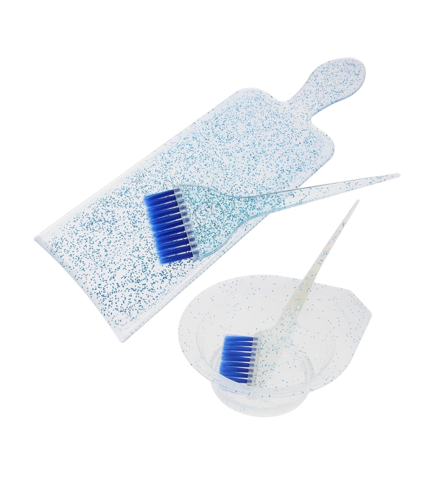 Healeved 1 Set Translucent Hair Dye Set Hair Color Mixing Bowl and Supplies Hair Mixing Bowl and Brush Hair Color Kit Hair Dye Bowl and Brush Kit Hair Color Brush and Bowl 16.00X14.10X6.00CM Blue - Buy Online on GoSupps.com