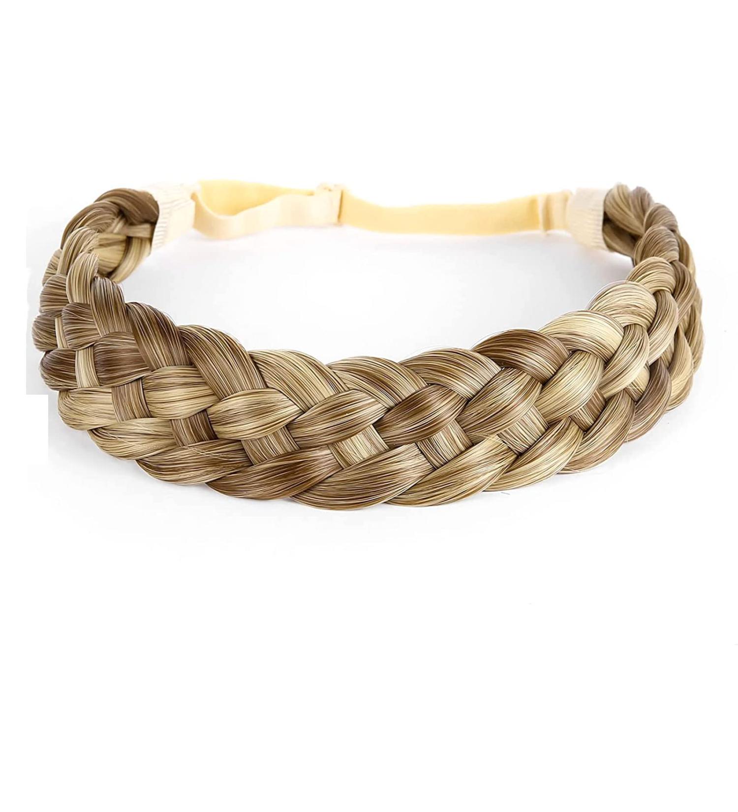 TOECWEGR Multi-Color Synthetic Braided Headband - Classic Wide Plaited Hairpiece for Women - Buy Online on GoSupps.com