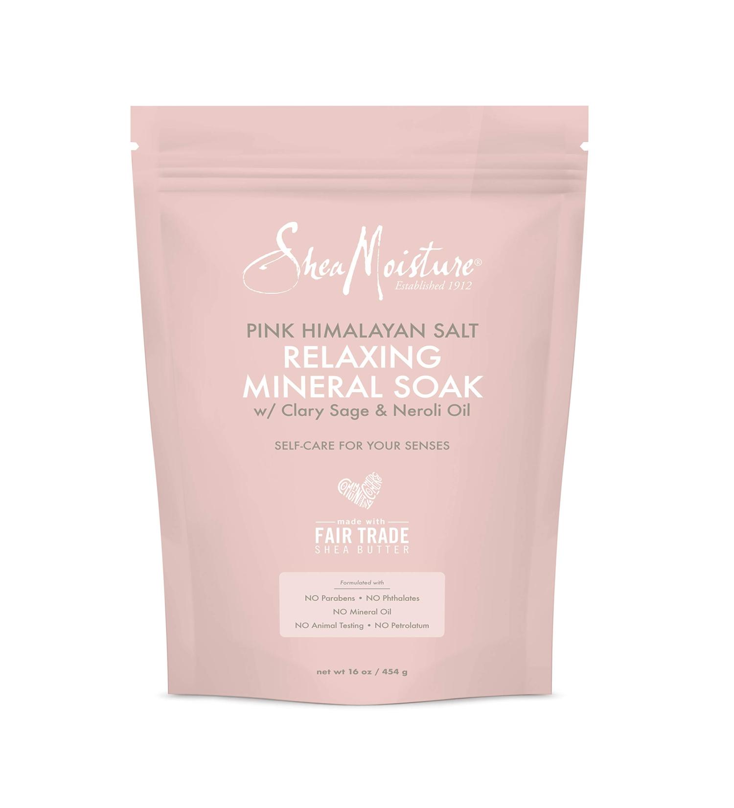 SheaMoisture Relaxing Pink Himalayan Salt Bath Salts | 16 oz | Cruelty-Free & Fair Trade Shea Butter | For All Skin Types - Buy Online on GoSupps.com
