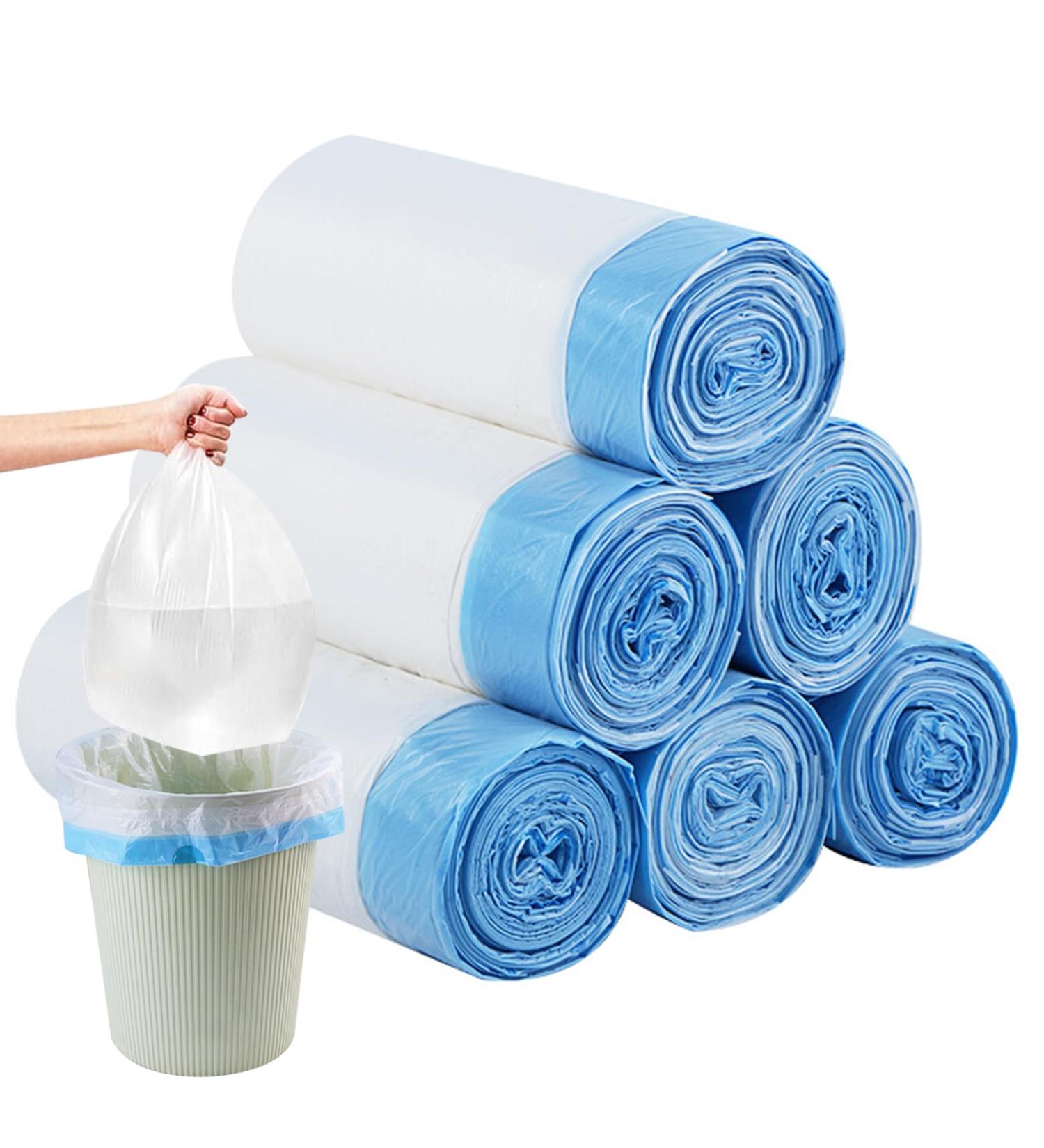 Recycling Bin Bags 6 Rolls(90PCS) Biodegradable Rubbish Bags with Drawstring Trash Bag Large Bin Liners for Bedroom Kit - Buy Online on GoSupps.com