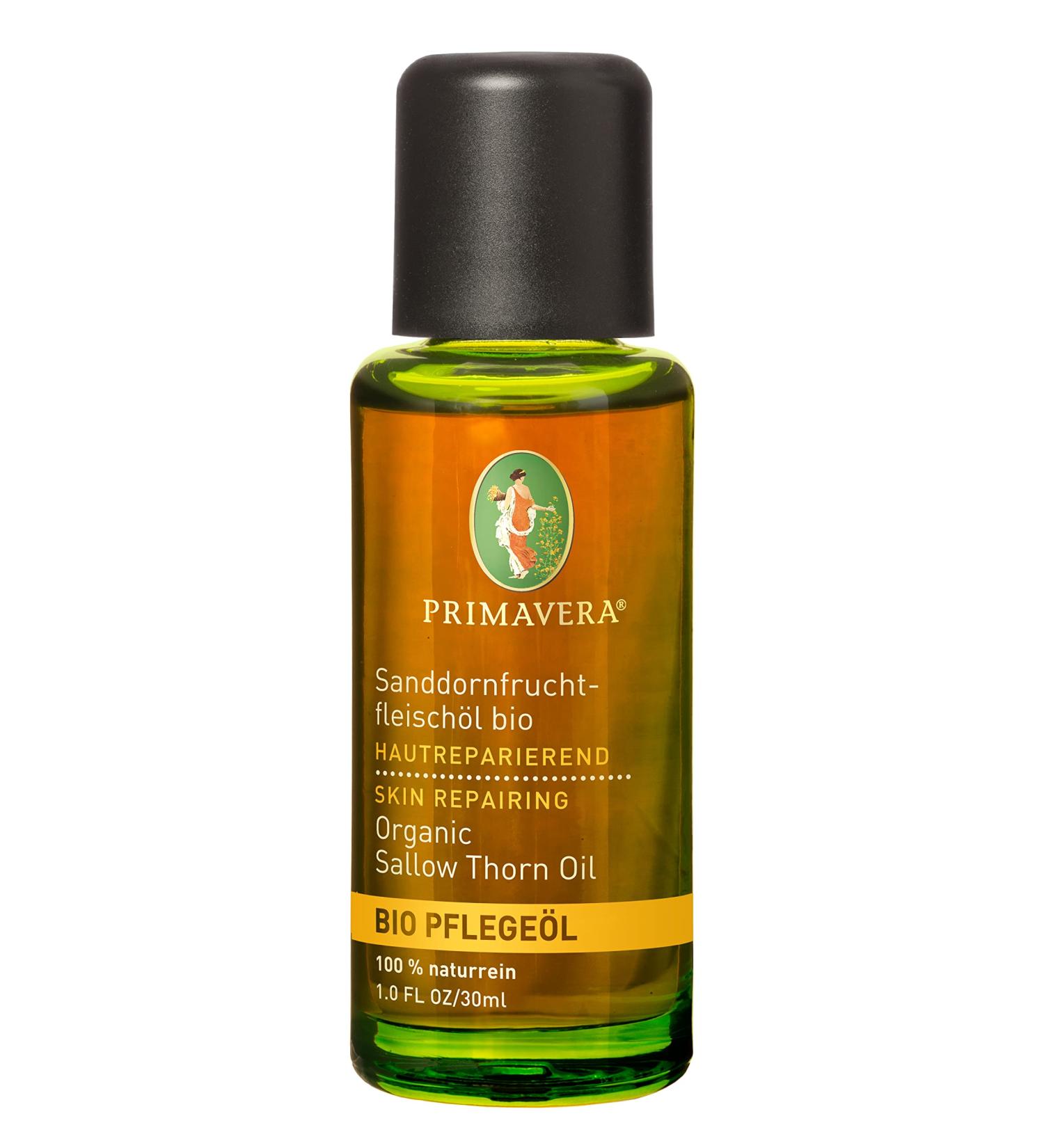 Primavera Care Sanddorn Fruit Oil 30ml - Organic Aroma Oil for Dry Reddened Skin - Strengthening & Soothing - Vegan Natural Cosmetics - Buy Online on GoSupps.com