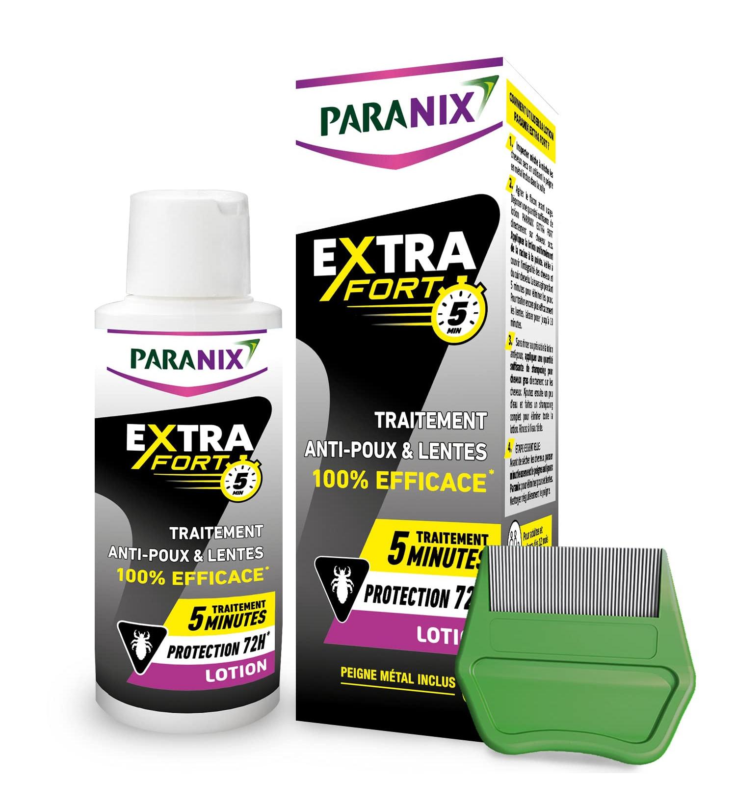 Paranix Extra Strong Lice Lotion - 100% Effective 2-in-1 Treatment & Protection - 100ml + Fine Metal Comb - Fast International Shipping - Buy Online on GoSupps.com