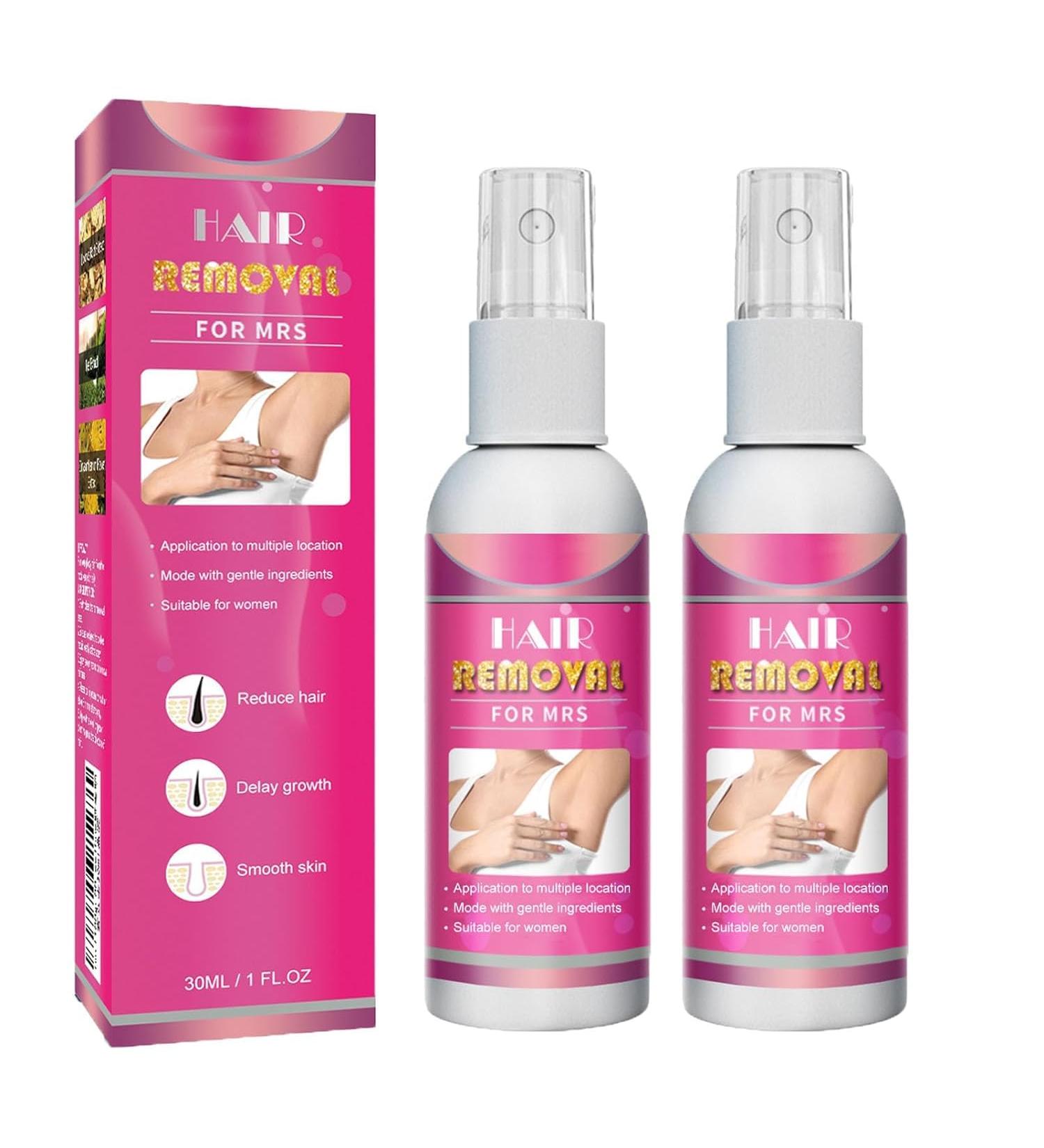 50ml Body Hair Removal Mousse Male and Female Specific Packaging Gentle Painless Hair Removal Spray All Skin Types Chest Legs Under Arms Private Area for Unwanted Hair (2 Women) - Buy Online on GoSupps.com