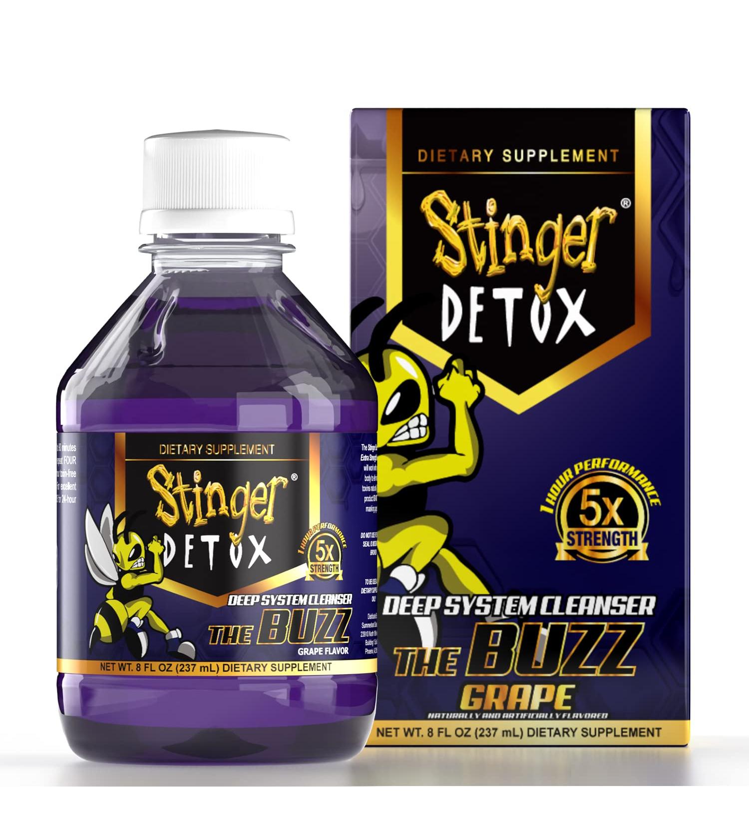 Stinger Detox Buzz 5X Extra Strength Grape Drink 8oz - 2 Pack - Buy Online on GoSupps.com