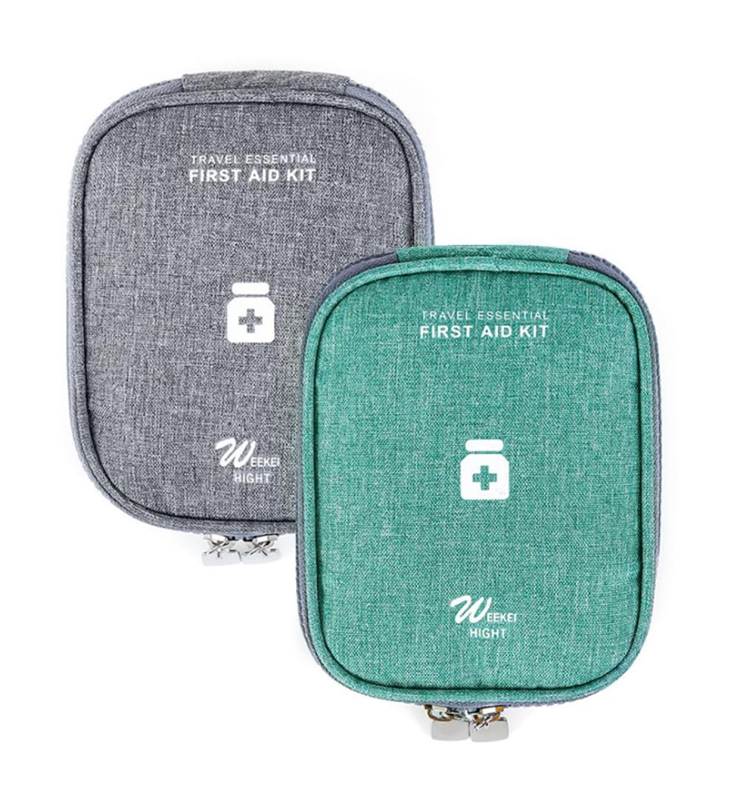 Buy HioQFR 2PCs Portable Travel Pharmacy Bags - Small Emergency & Medication Bag for Home Office & Outdoor (Gray + Green) - Buy Online on GoSupps.com