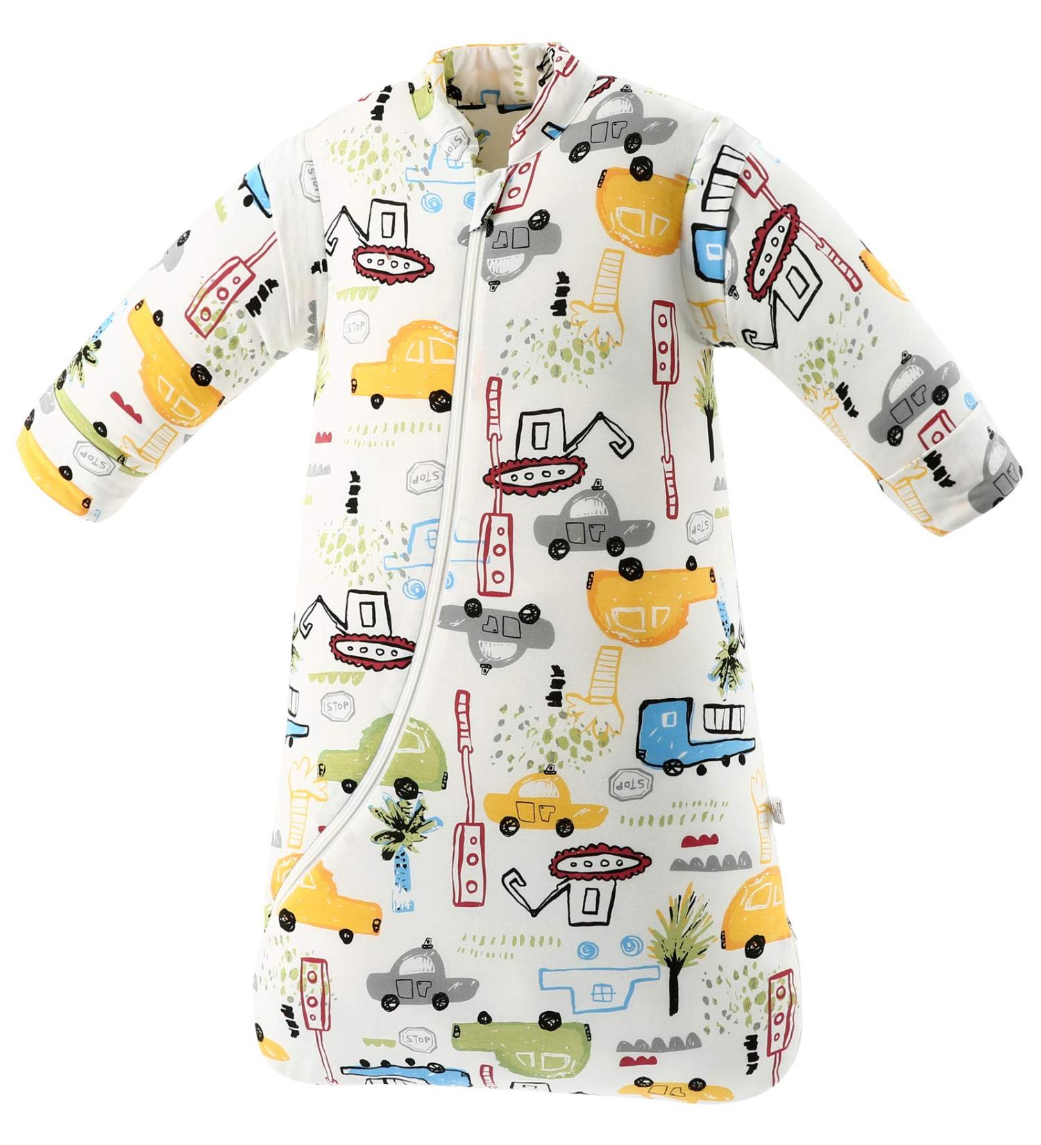 Chilsuessy City Traffic Baby Sleeping Bag 3.5 Tog with Long Sleeves - 3-6 Months - Buy Online on GoSupps.com