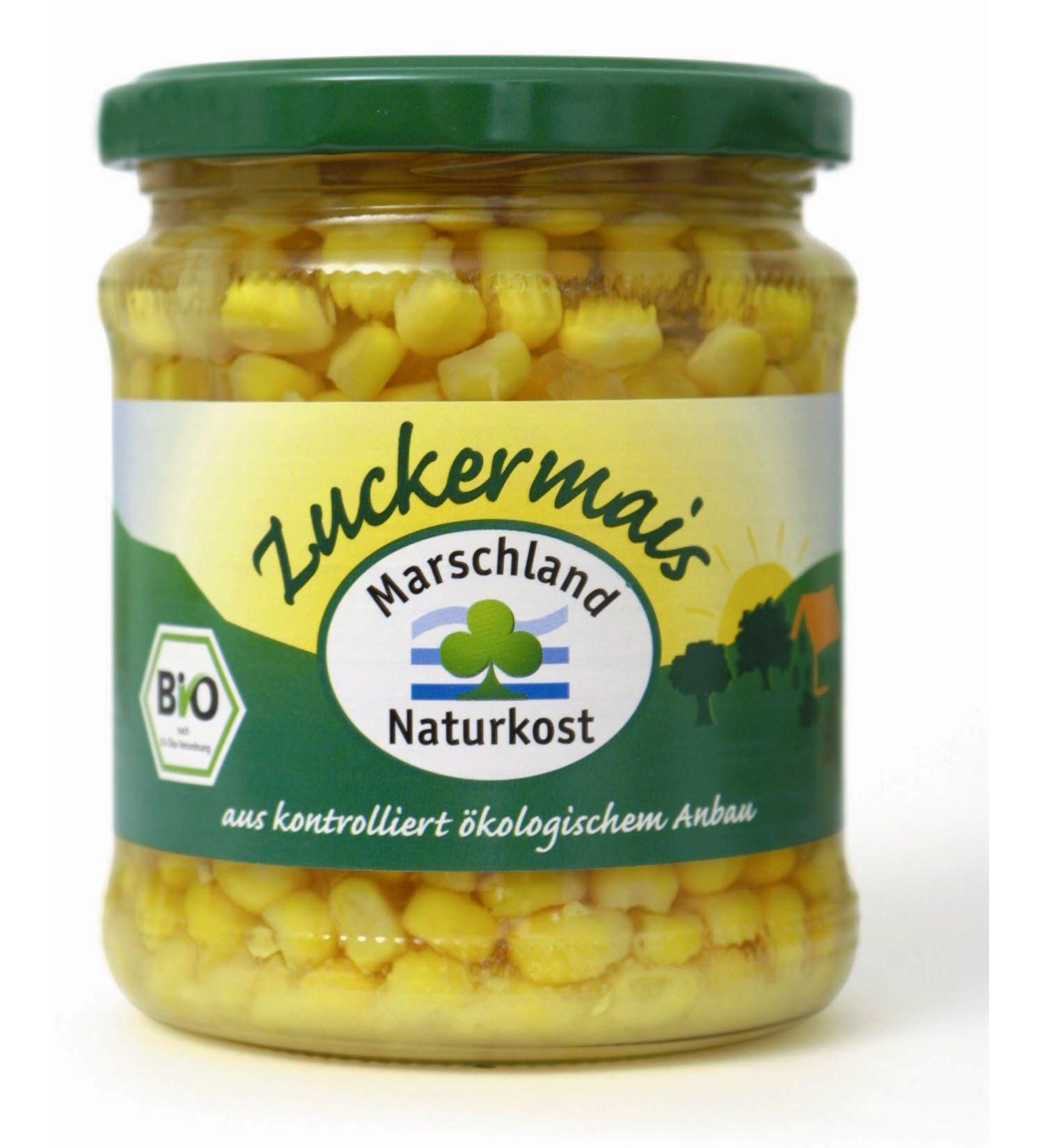 Marschland Naturkost Organic Sugar Corn 370 ml Gl. Marschland (1 x 330 g) 1 x 330 gr