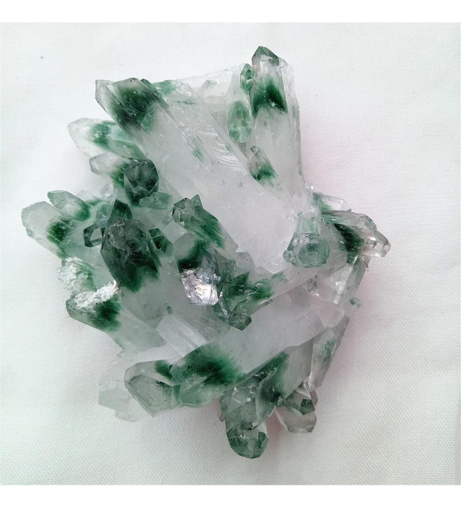 Natural Beautiful Specter Quartz Crystal Cluster Green Ghost Crystal Stone Cluster Reiki qiangang - Buy Online on GoSupps.com