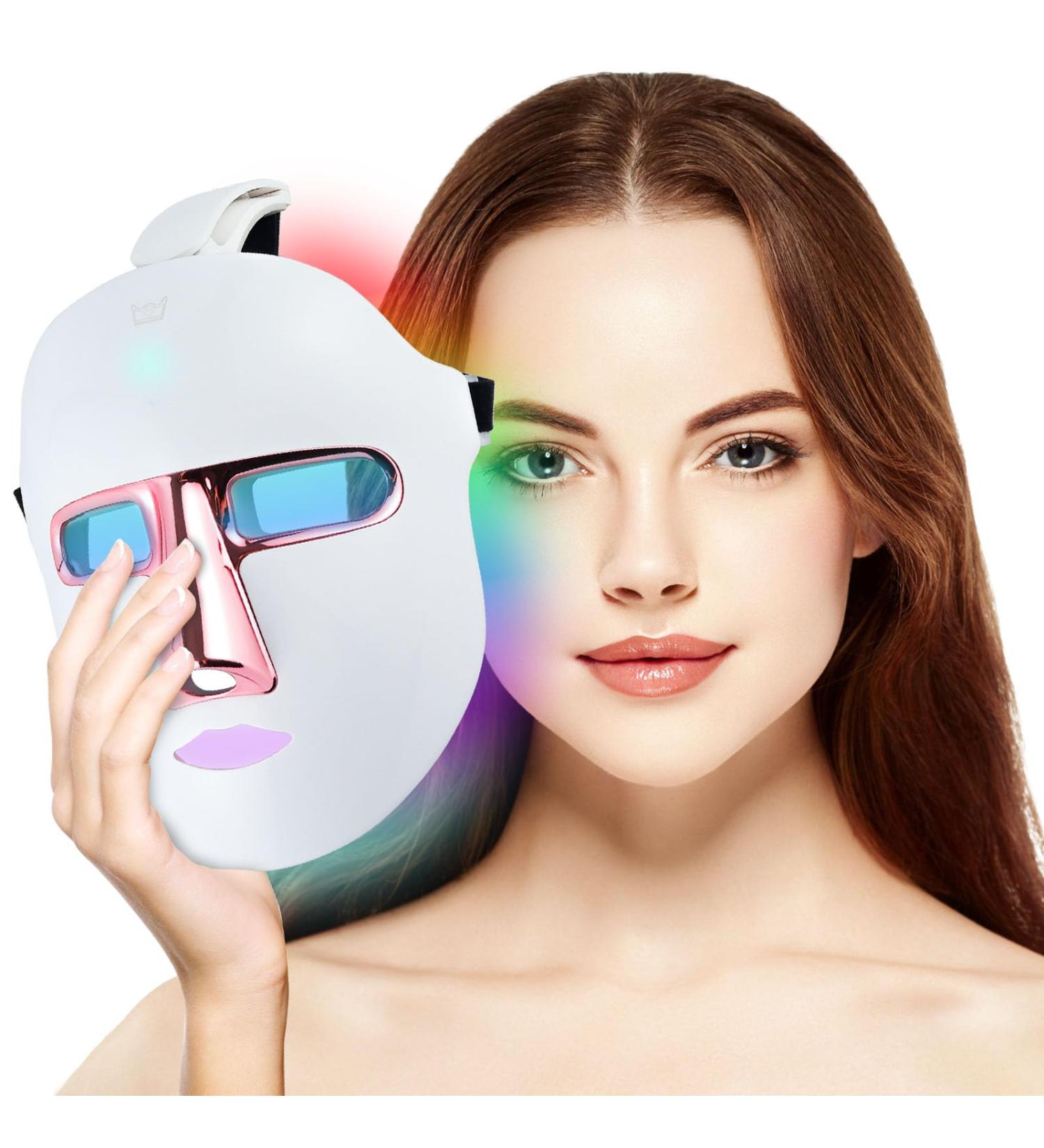 Red Light Therapy LED Face Light Therapy Mask Infrared Photon Light Therapy Facial Device for Skin Tightening Acne Treatment Anti-Aging Smooth Wrinkles Fine Lines Red & Blue Light - Buy Online on GoSupps.com