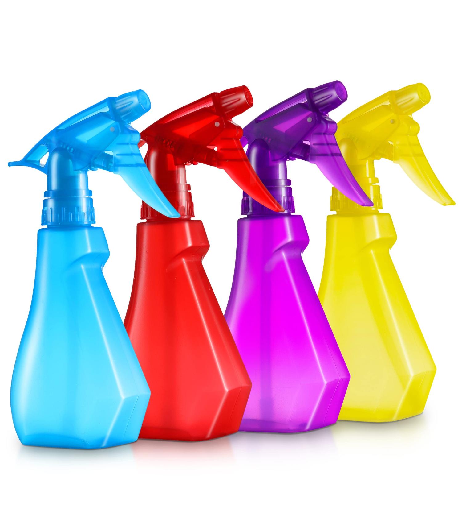 Pack of 4 - 8 Oz Empty Plastic Spray Bottles - Multi Purpose Use - BPA Free - Adjustable Fine Mist - Hair, Plants, Pets, Cooking - Buy Online on GoSupps.com