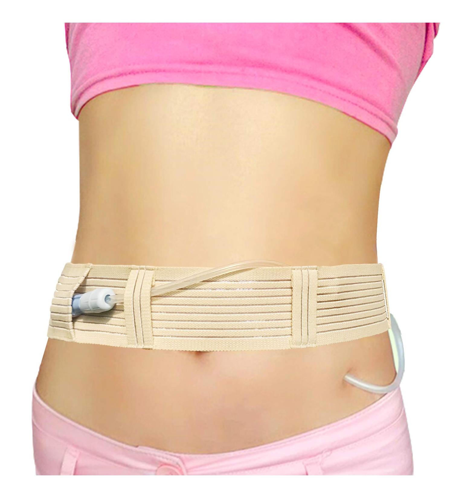 D Cotton Belt Peritoneal Dialysis Catheter Supplies | Adjustable Abdominal Holder for Secure Dialysis Line | Medium Size 28-41 Inch | Pack of 1 - Beige - Buy Online on GoSupps.com