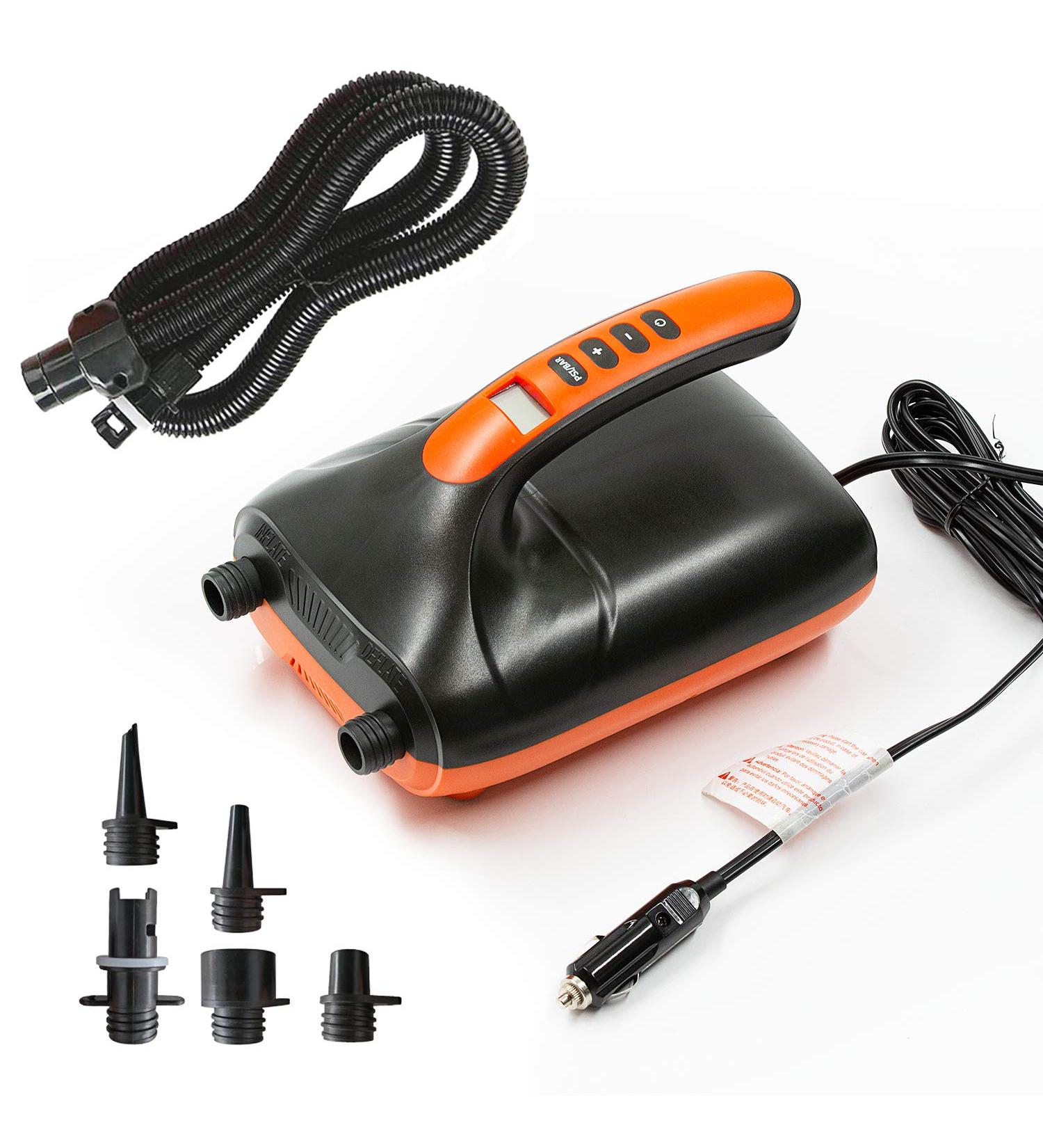 20PSI High Pressure SUP Air Pump - Dual Stage Inflation/Deflation, 12V DC Car Connector for Stand Up Paddle Boards, Boats, Kayaks & Tents - Buy Online on GoSupps.com