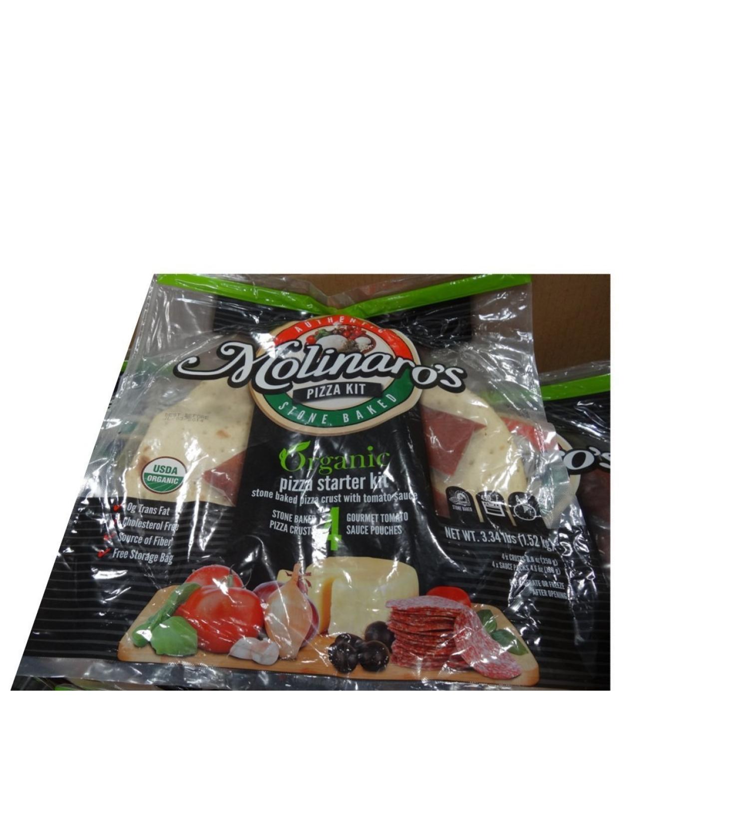 Molinaro's Stone Baked Pizza Crust Pack of 4 1.44-Kilogram