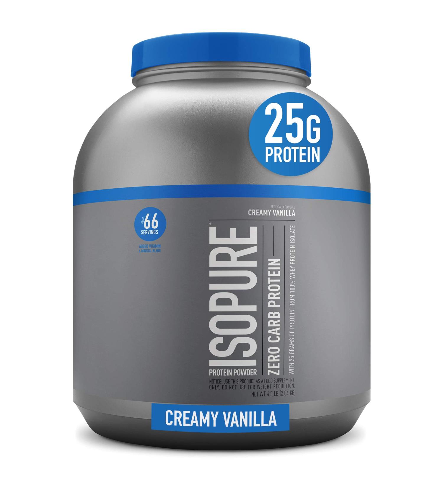 Isopure Zero Carb Protein Powder - Creamy Vanilla 4.5 lb | Low Carb Protein Supplement - Buy Online on GoSupps.com