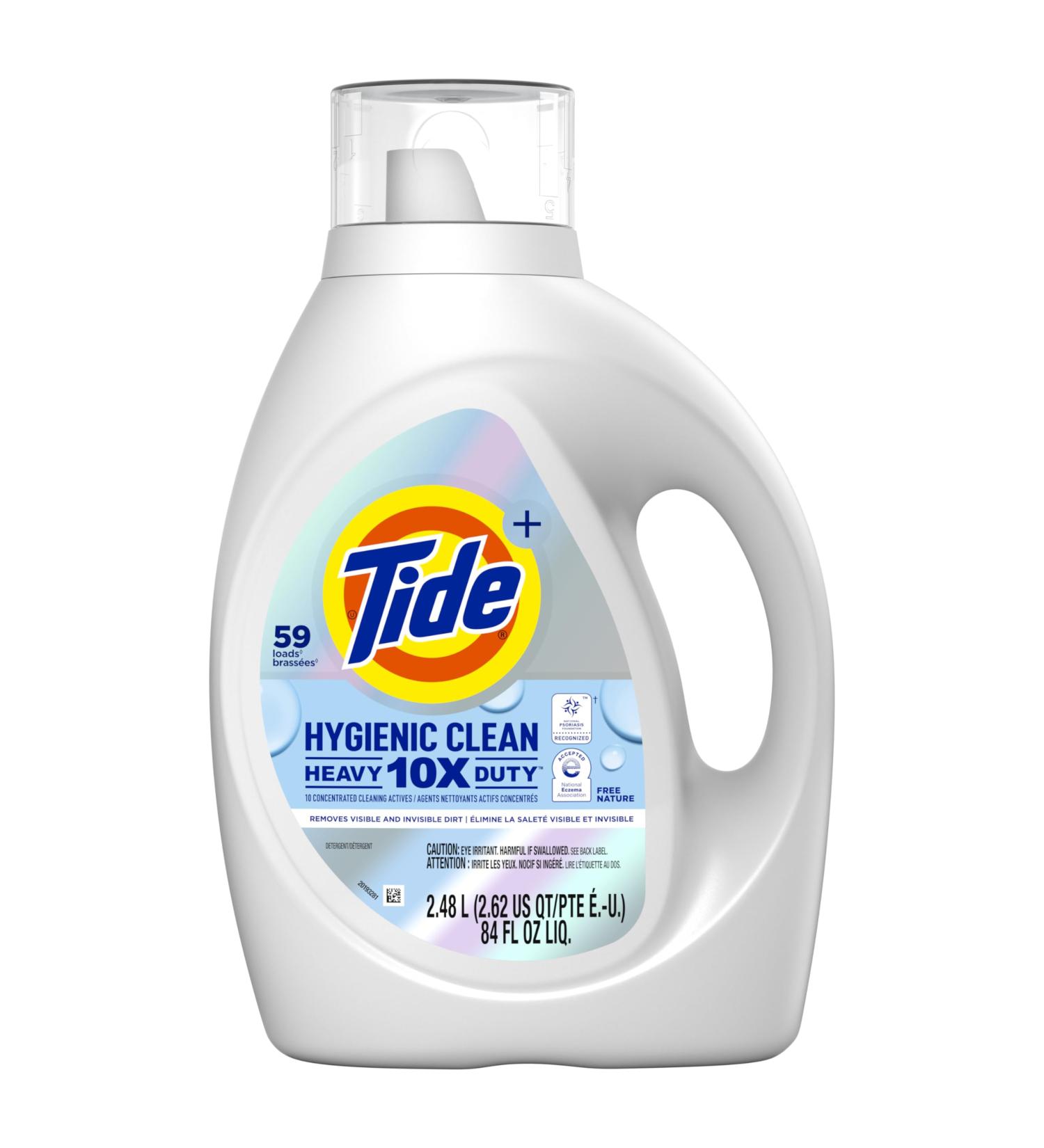 Tide Hygienic Clean Heavy Duty 10x Free Liquid Laundry Detergent Unscented 59 loads 84 oz HE Compatible Unscented 84oz - Buy Online on GoSupps.com