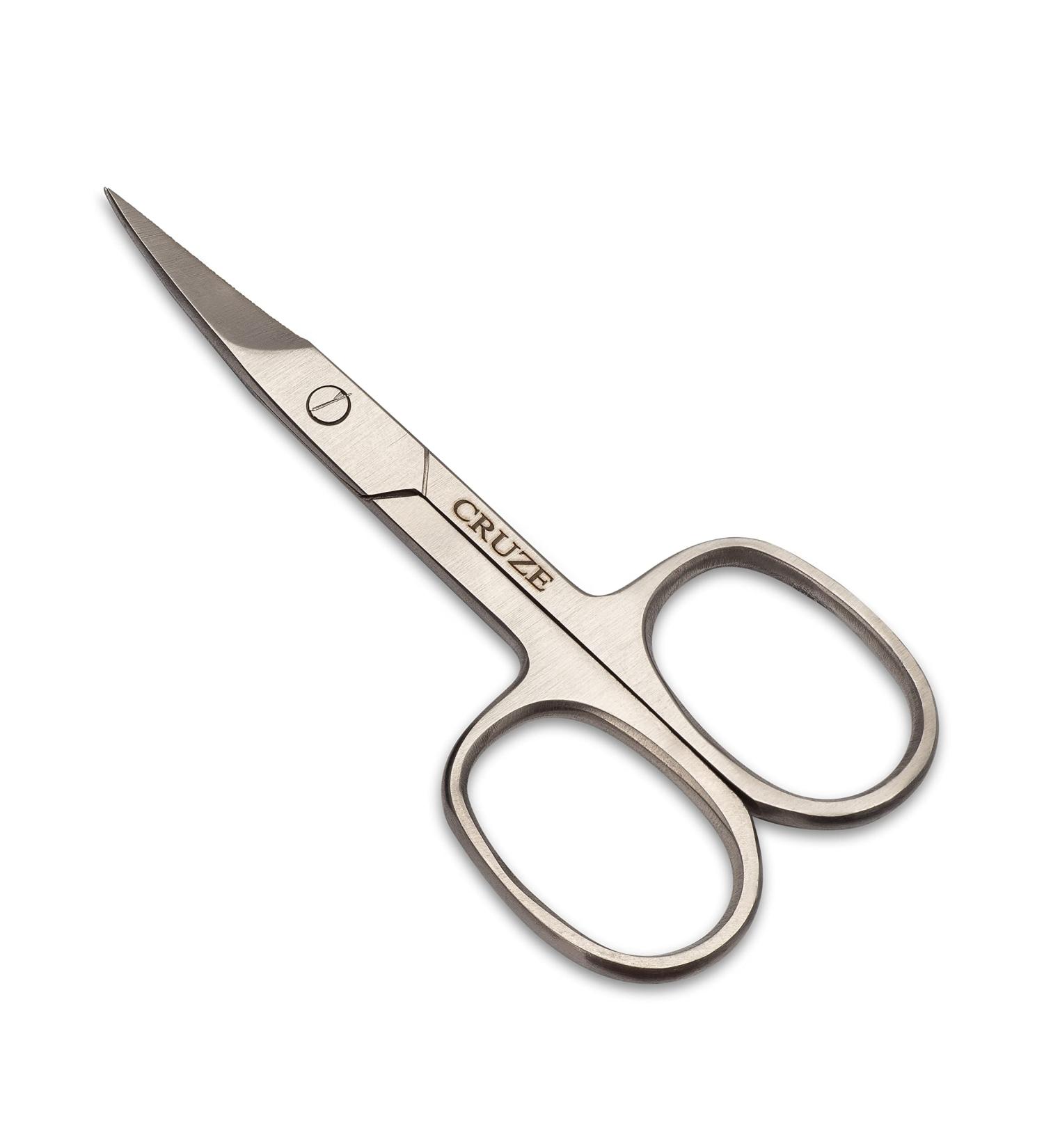 CRUZE Nail Scissors - Extra Fine Curved Cuticle Scissors for Manicure, Eyelashes, Eyebrow, Toenail - Small Beauty Scissors for Women and Men - Buy Online on GoSupps.com