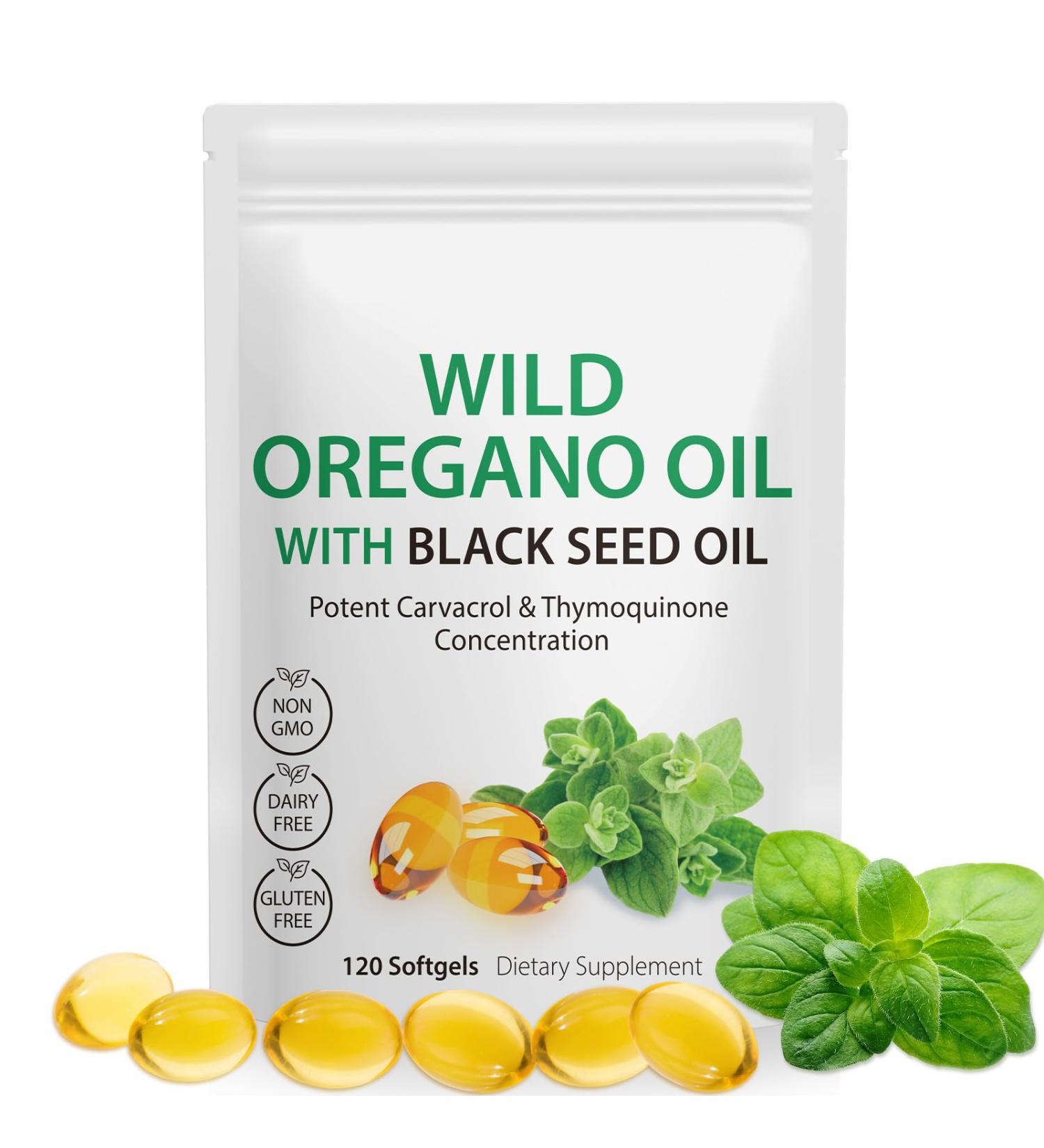 Oil of Oregano with Black Seed Oil 6000mg Oregano Oil Capsules Organic of Oregano Supplement Capsules Natural Antioxidants Non-GMO Gluten Free 120 Softgels 120 Count (Pack of 1) - Buy Online on GoSupps.com