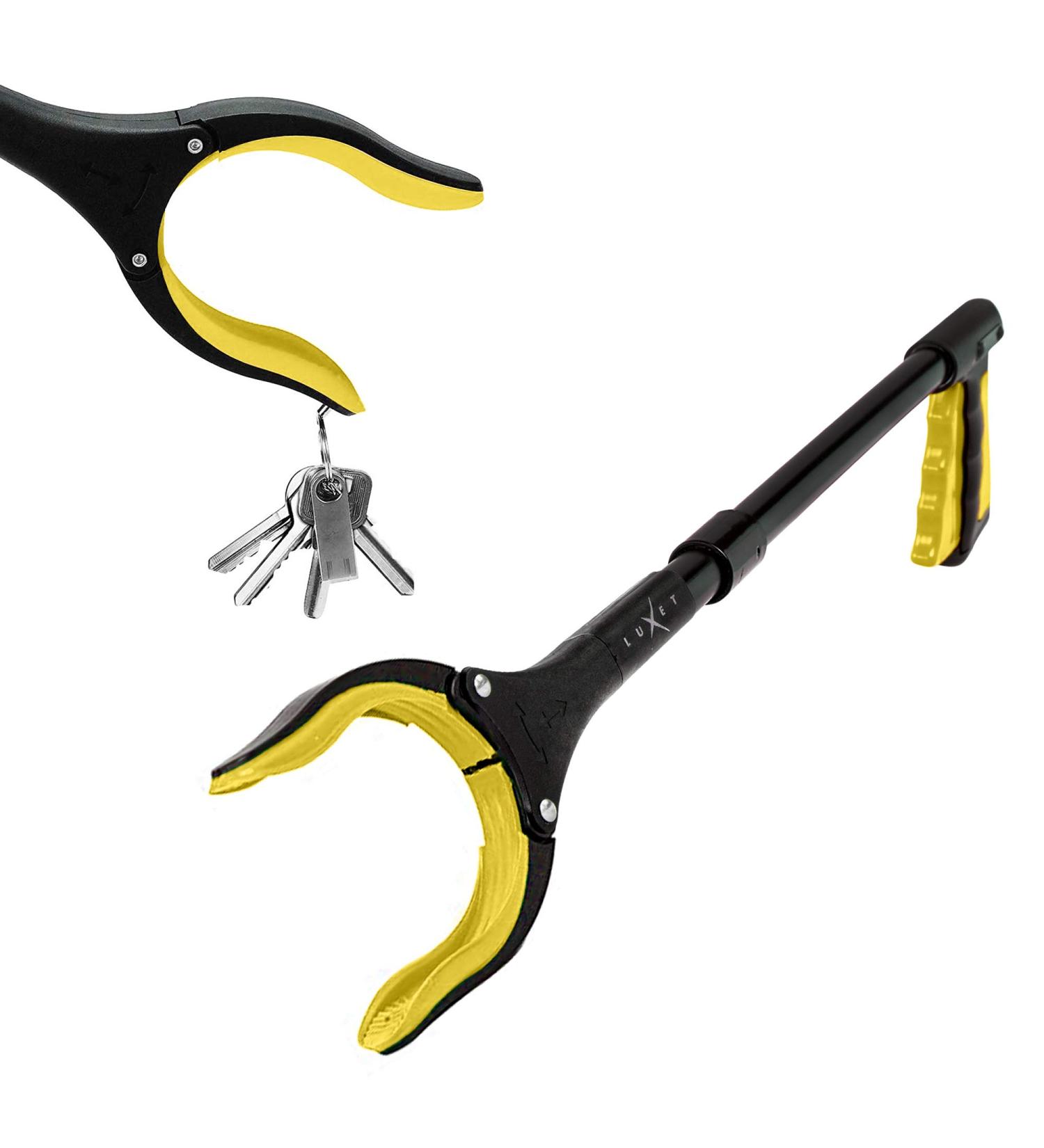 19 Inch Foldable Grabber Reacher Tool with Strong Magnetic Tip - Heavy Duty Trash Picker Claw for Elderly Mobility Aid (Yellow) - Buy Online on GoSupps.com