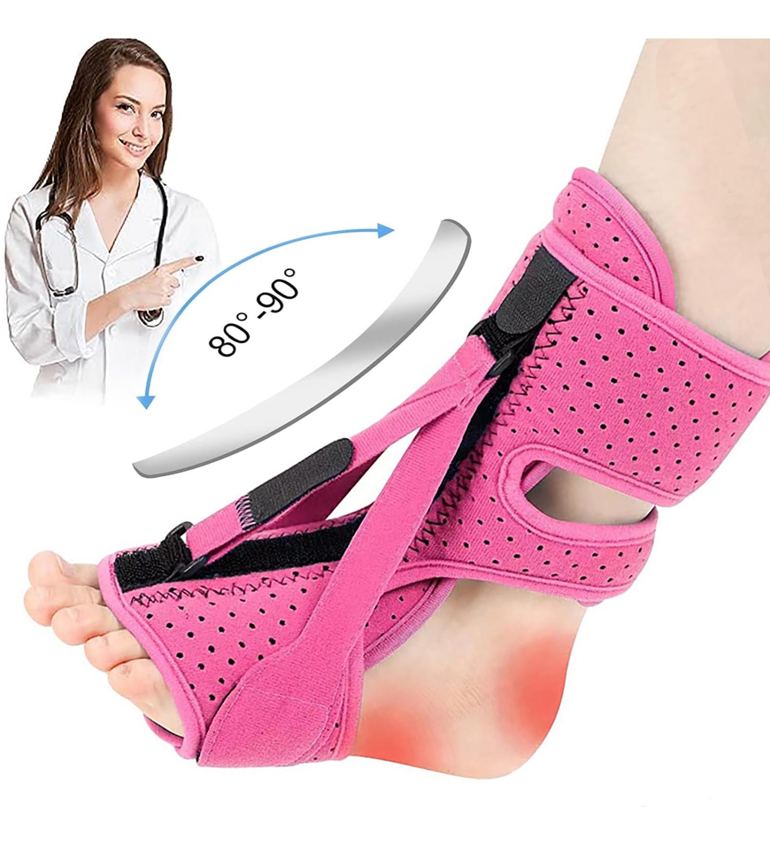 Valman Professional Plantar Fasciitis Night Splint - Comfortable Foot Brace for Heel Spurs & Flat Feet - Relief & Support - International Shipping Available (Pink - Buy Online on GoSupps.com
