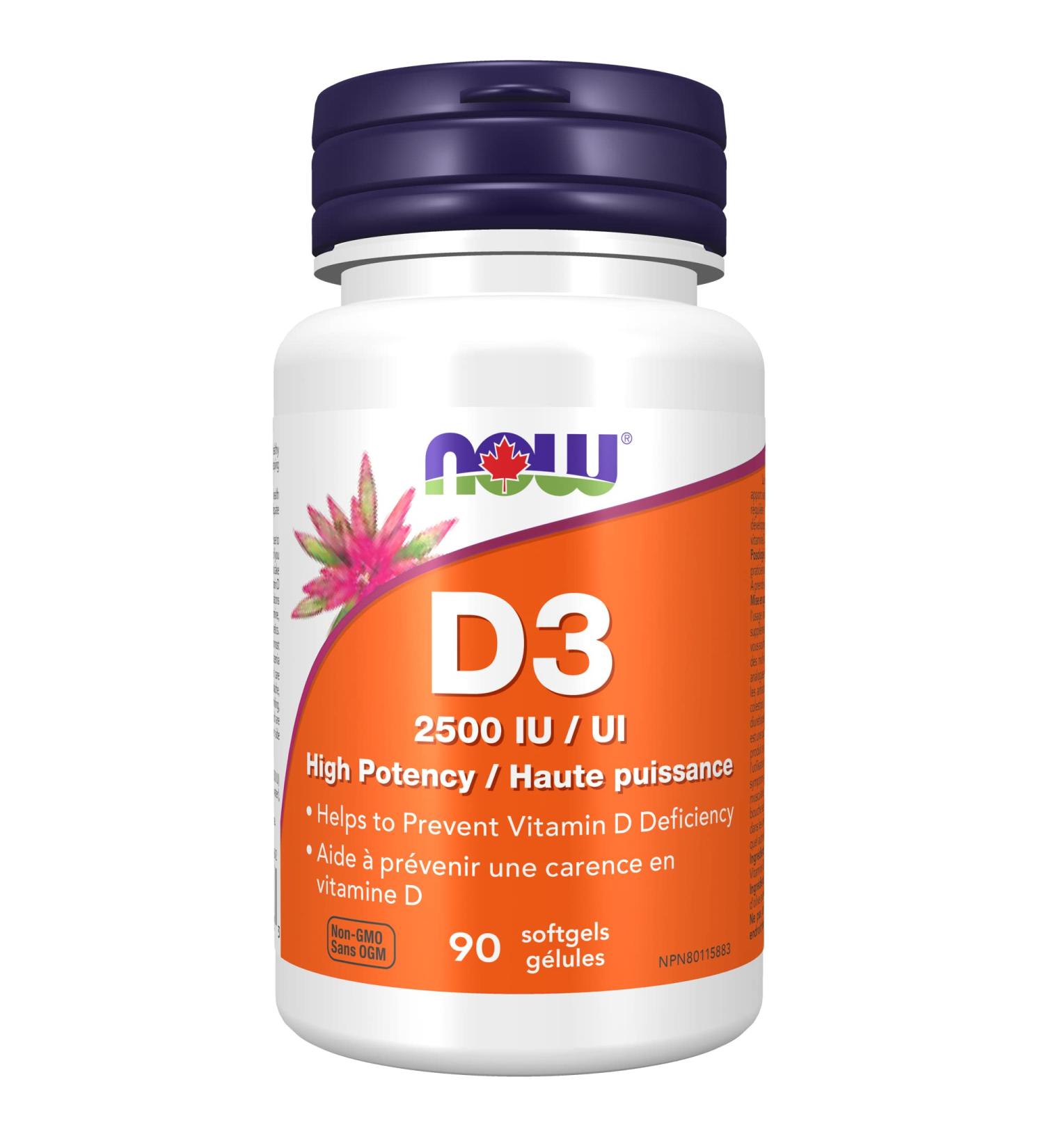 Now Foods Vit D-3 2 500 IU 90gel 0 90 count (Pack of 1) - Buy Online on GoSupps.com