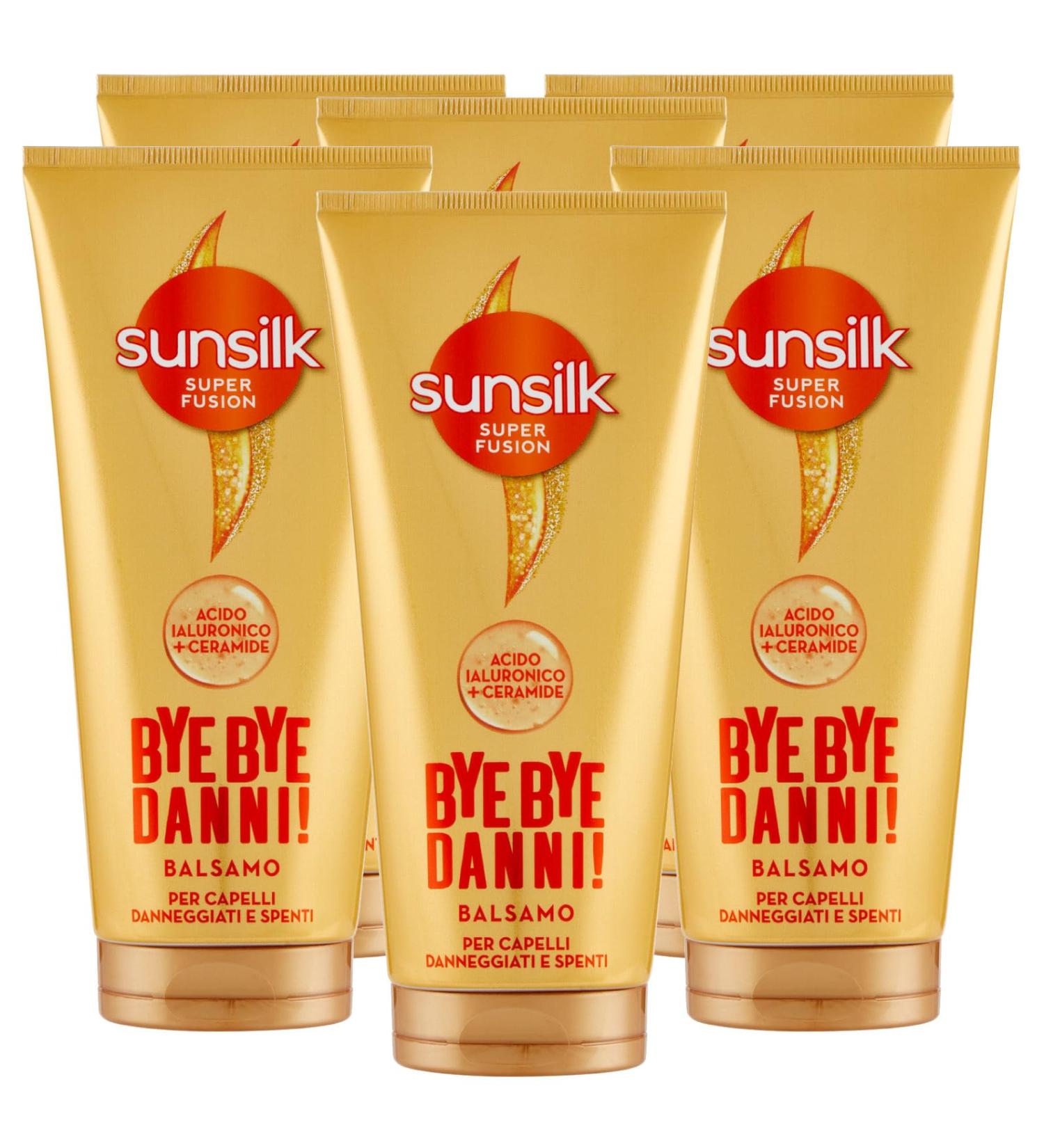  Sunsilk Sunsilk Bye Bye Conditioner for Damaged & Off Hair Super Fusion Formula with Hyaluronic Acid & Ceramic Nutritious Action Strengthening Moisturizing Brightening Moisturizer - 6 x 180ml Bottles - Buy Online on GoSupps.com